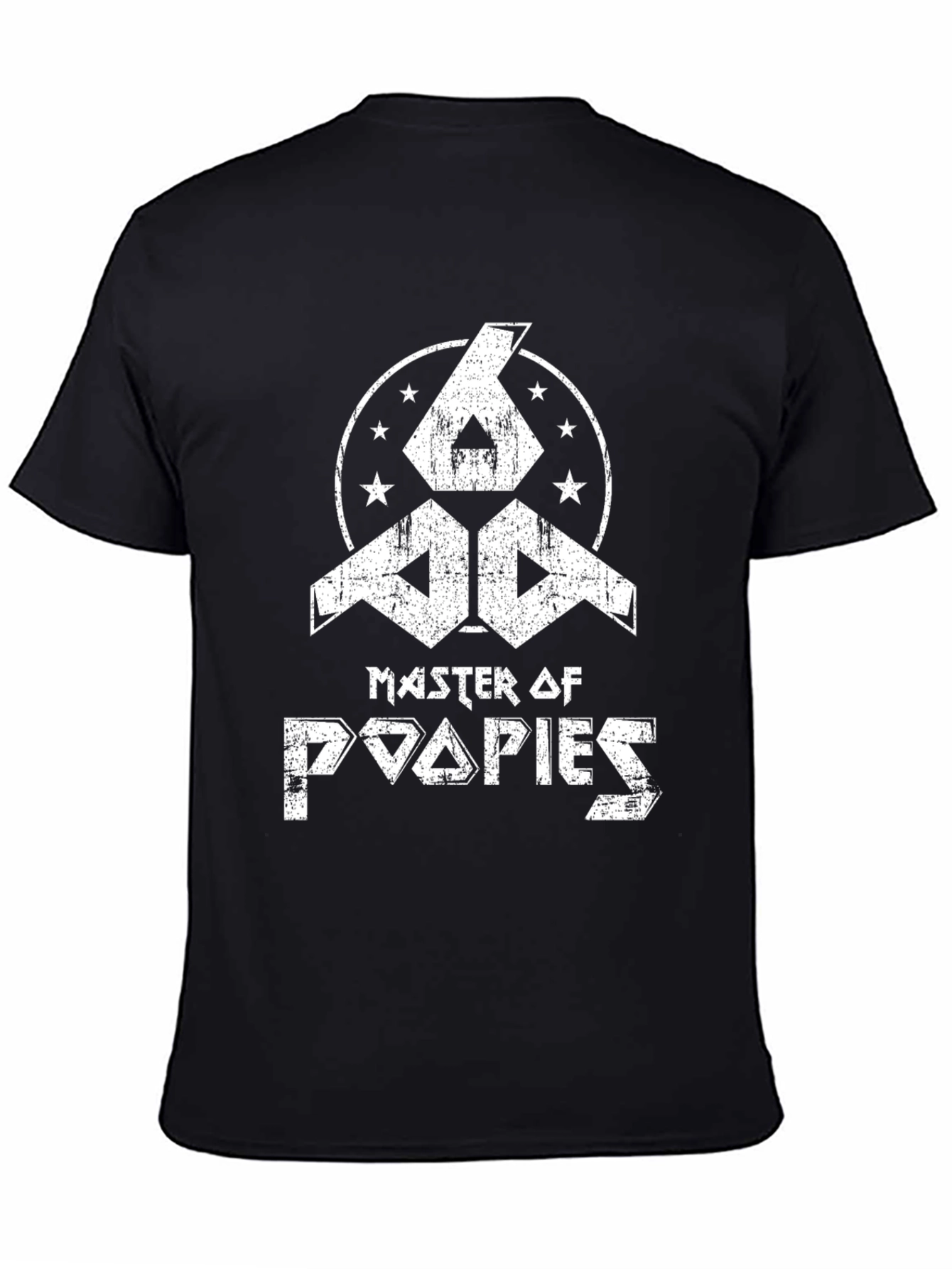 Master of Poopies Graphic Tee - Black Cotton Shirt