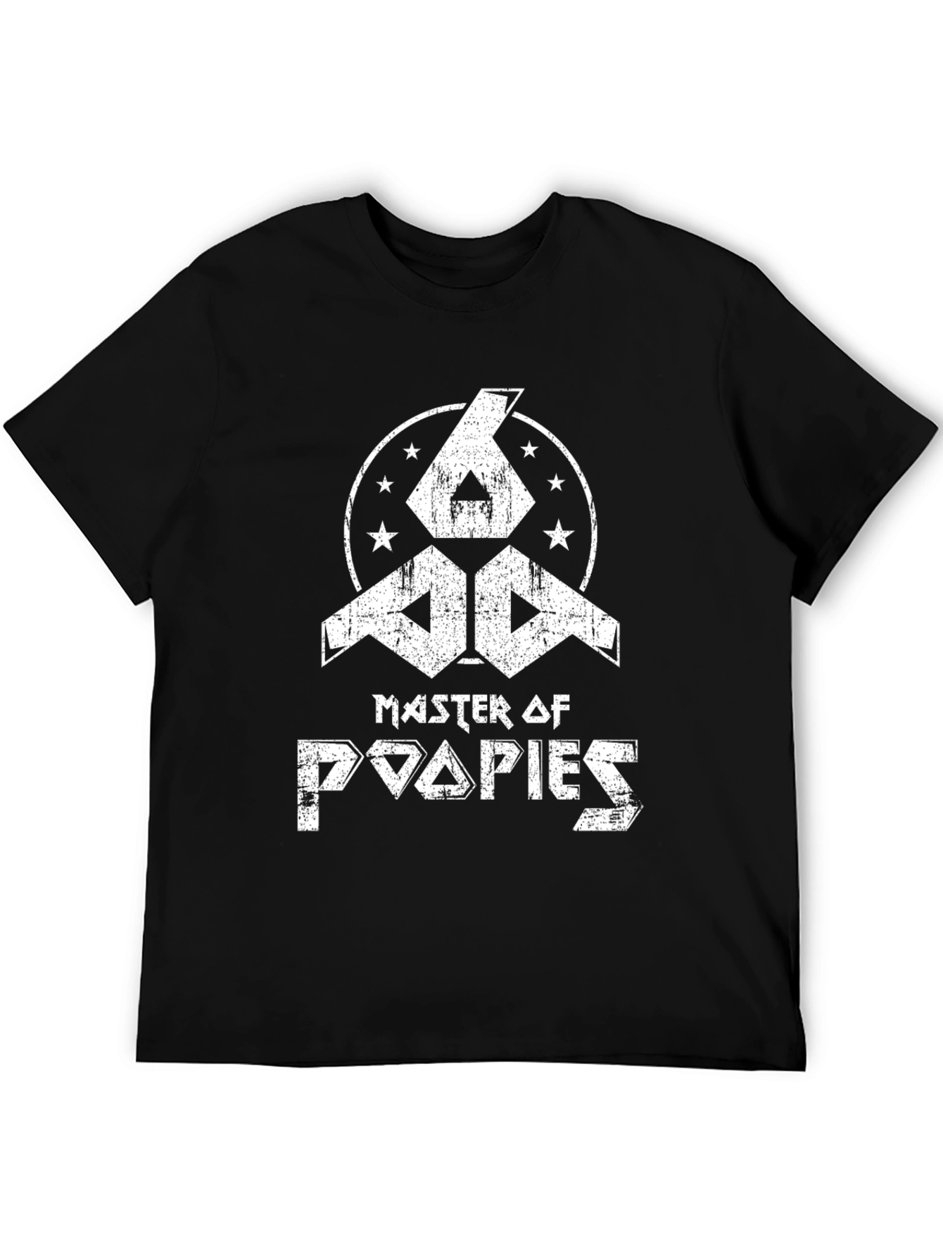 Master of Poopies Graphic Tee - Black Cotton Shirt