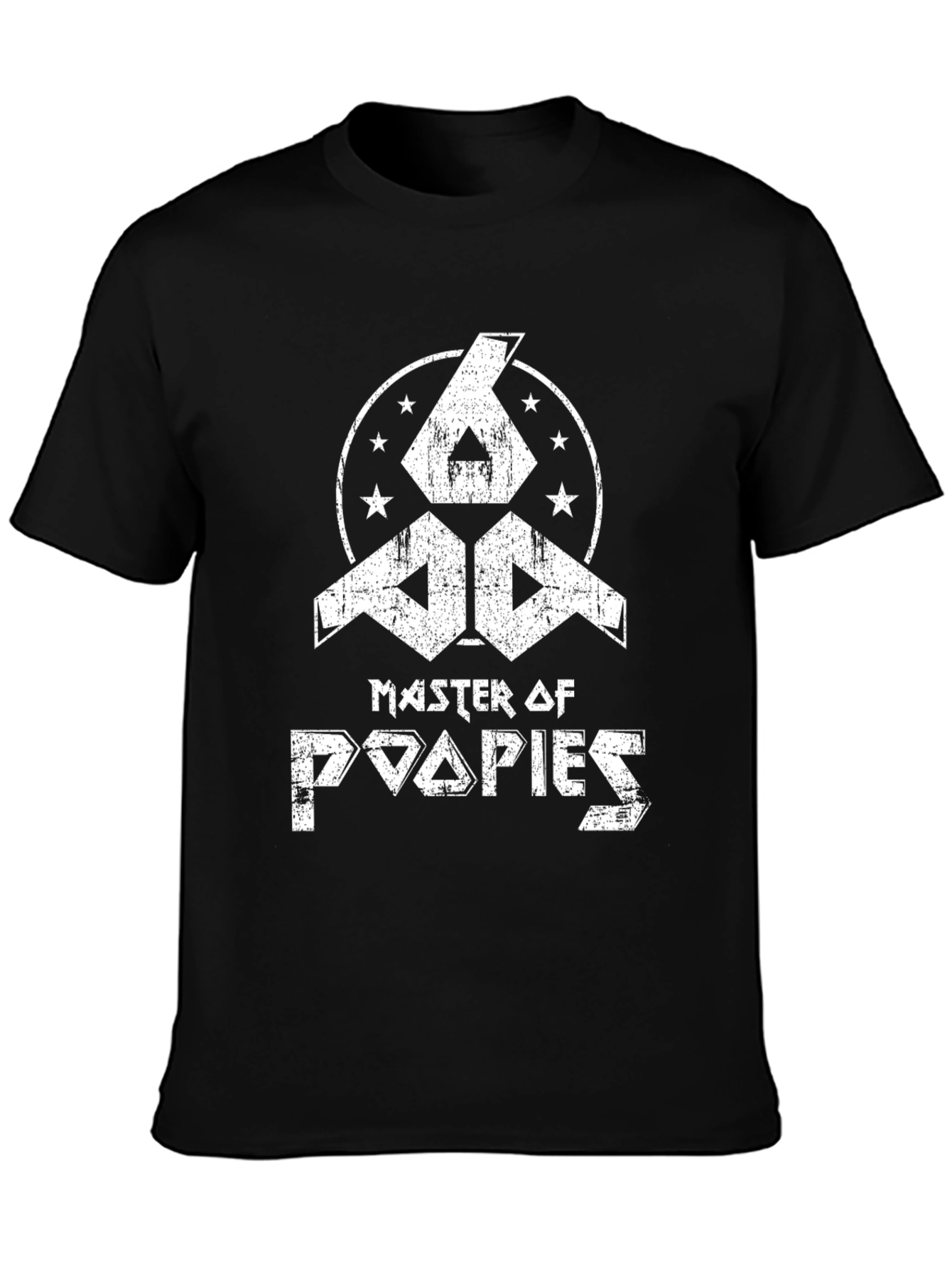 Master of Poopies Graphic Tee - Black Cotton Shirt