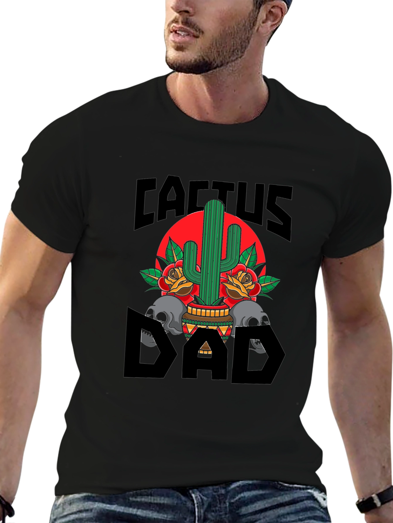Cactus Dad Graphic T-Shirt - Cool Fathers Day Gift