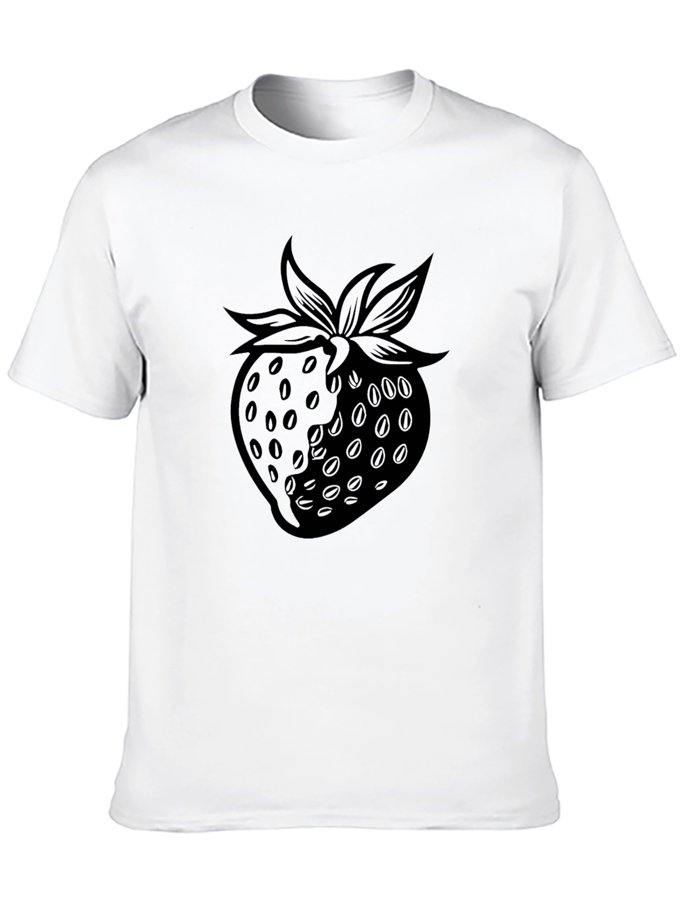 Black Strawberry Graphic T-Shirt