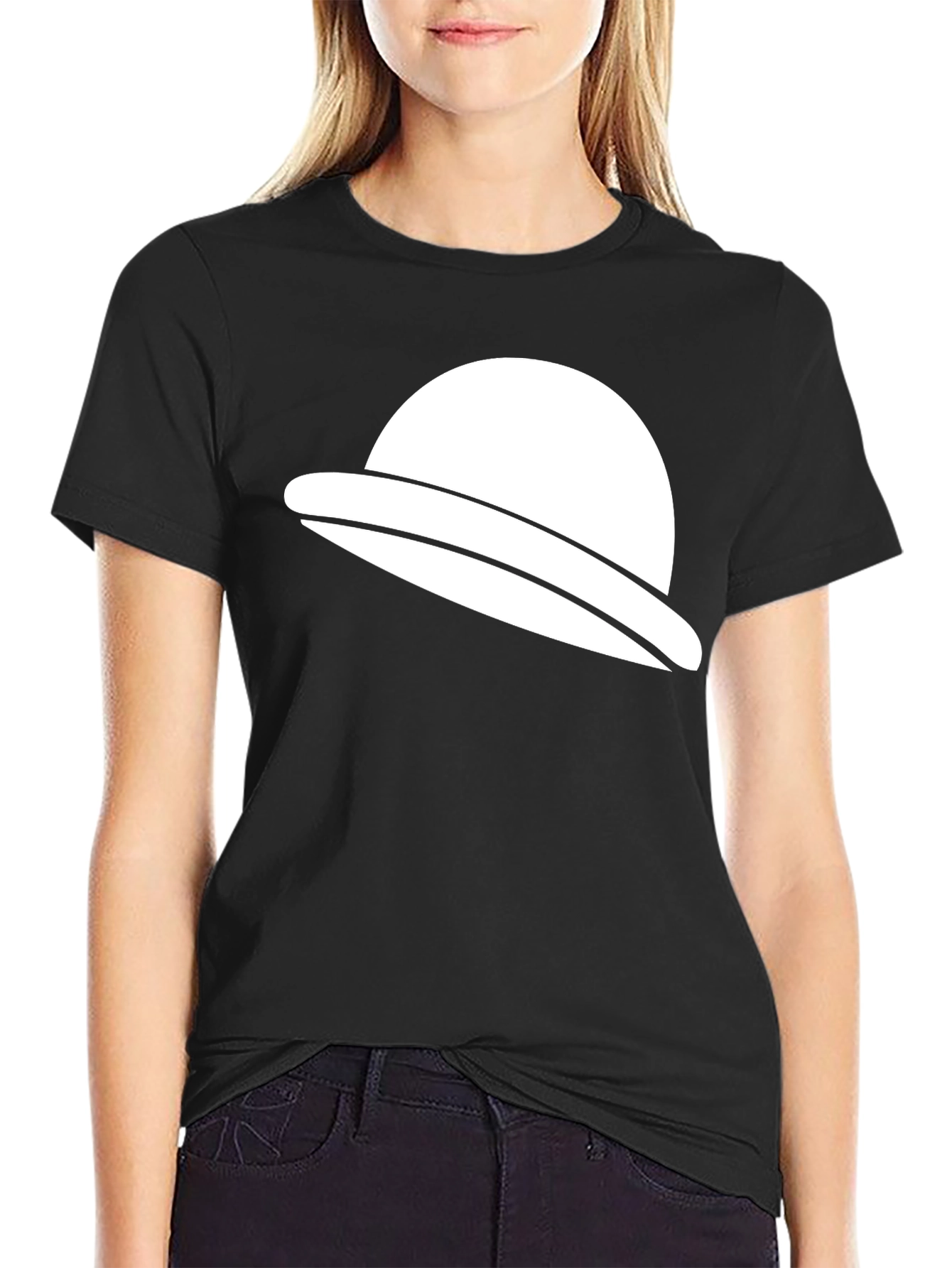 UFO Graphic Tee - Black Cotton Casual T-Shirt