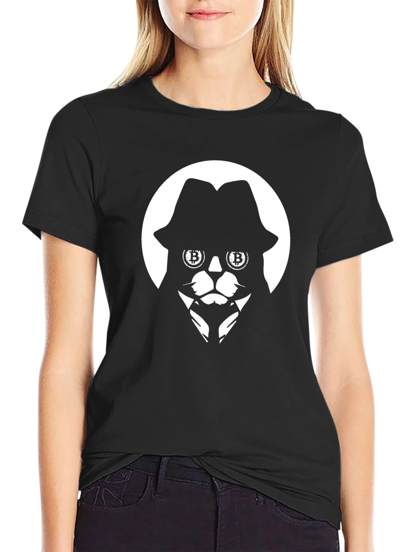 Bitcoin Cat Detective T-Shirt - Crypto Fan Apparel