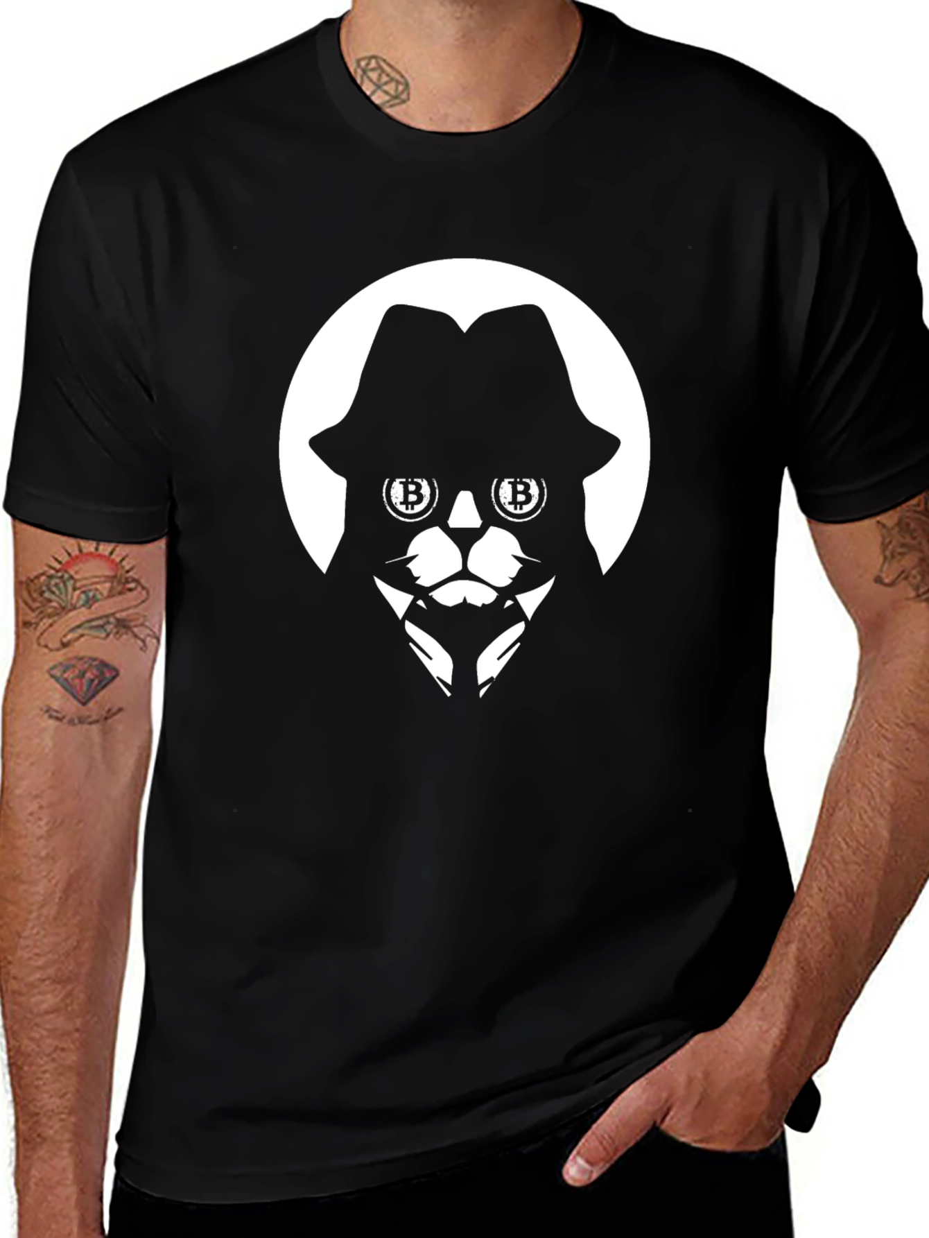 Bitcoin Cat Detective T-Shirt - Crypto Fan Apparel