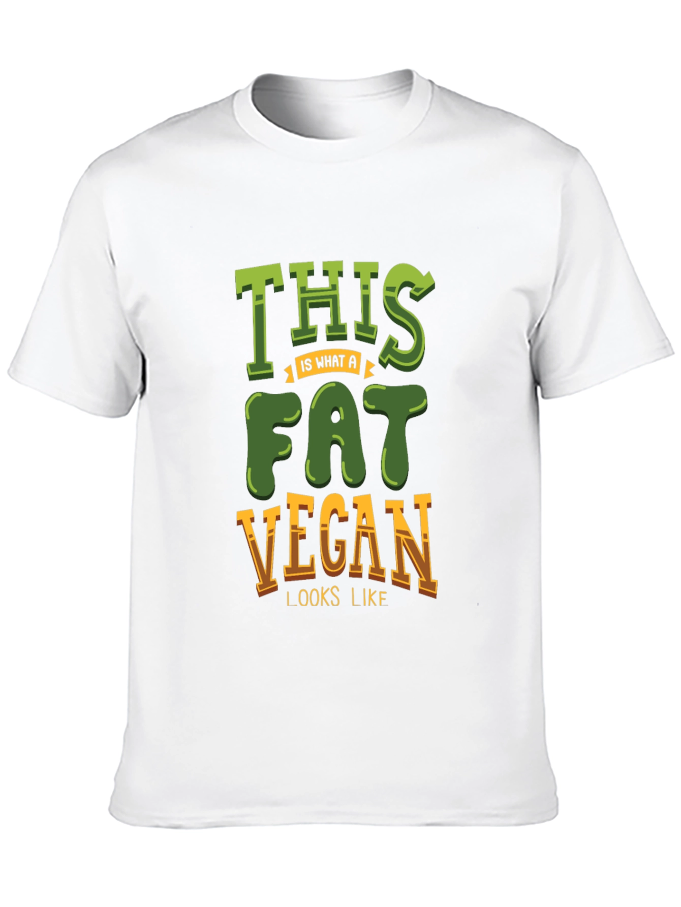 Fat Vegan T-Shirt - Funny Vegetarian Tee