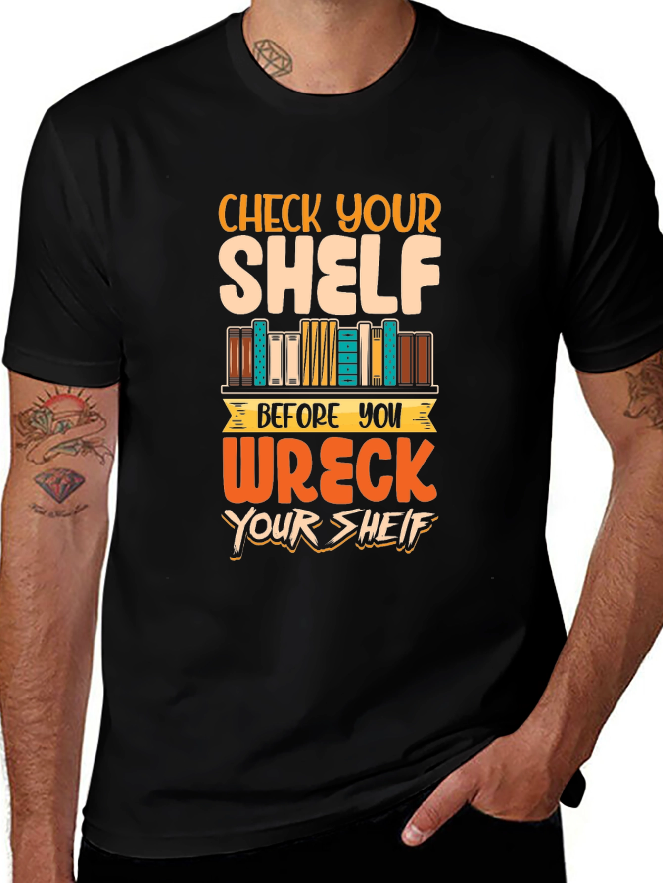 Check Your Shelf T-Shirt - Book Lover Tee