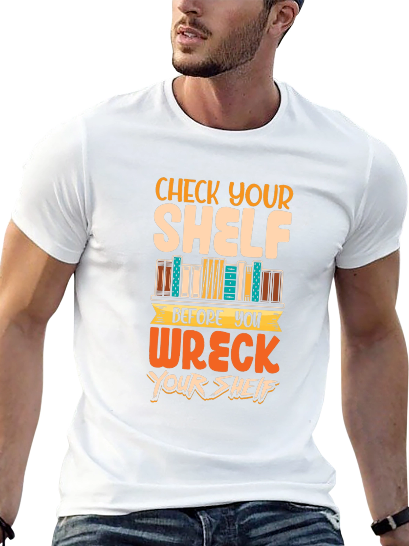 Check Your Shelf T-Shirt - Book Lover Tee