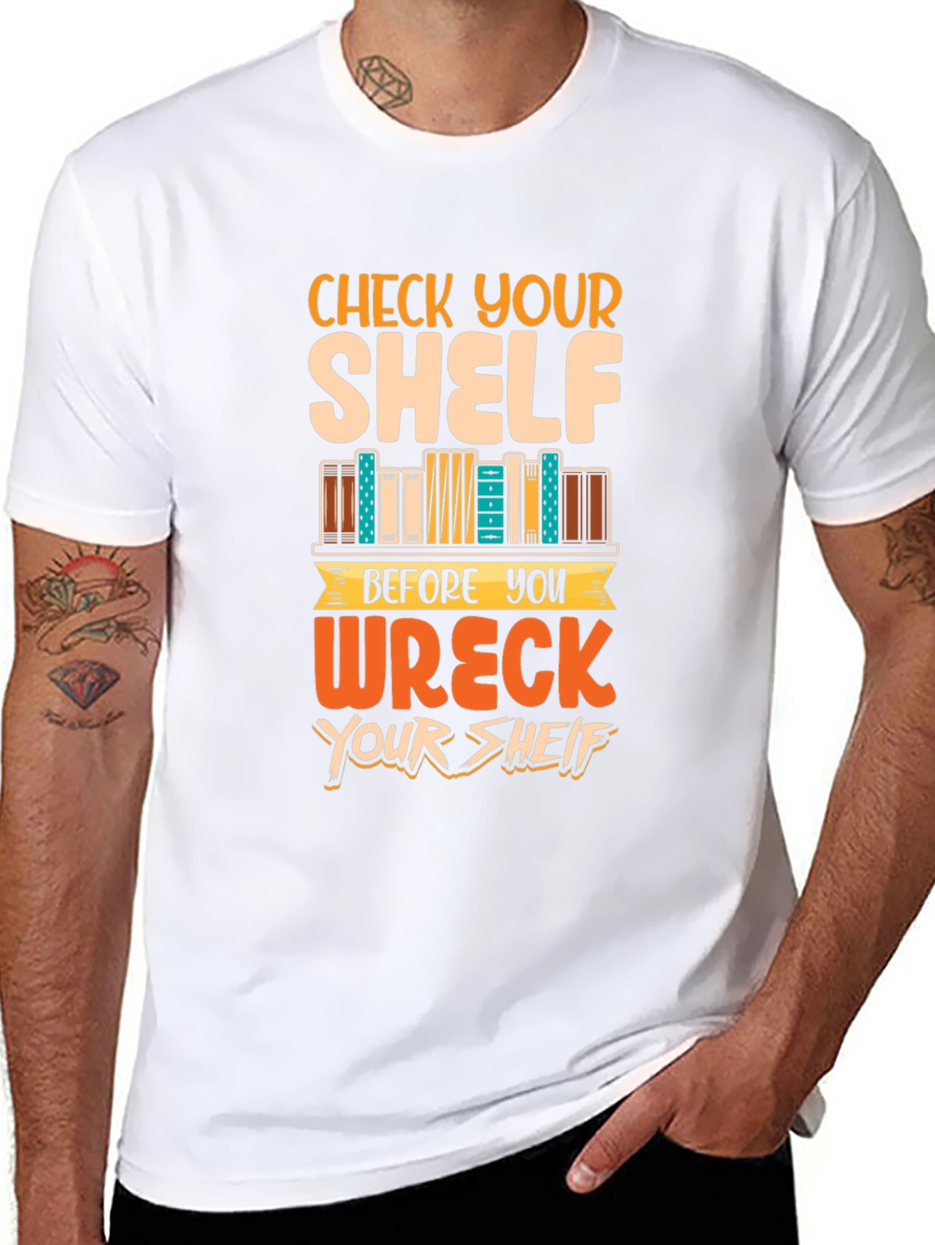 Check Your Shelf T-Shirt - Book Lover Tee