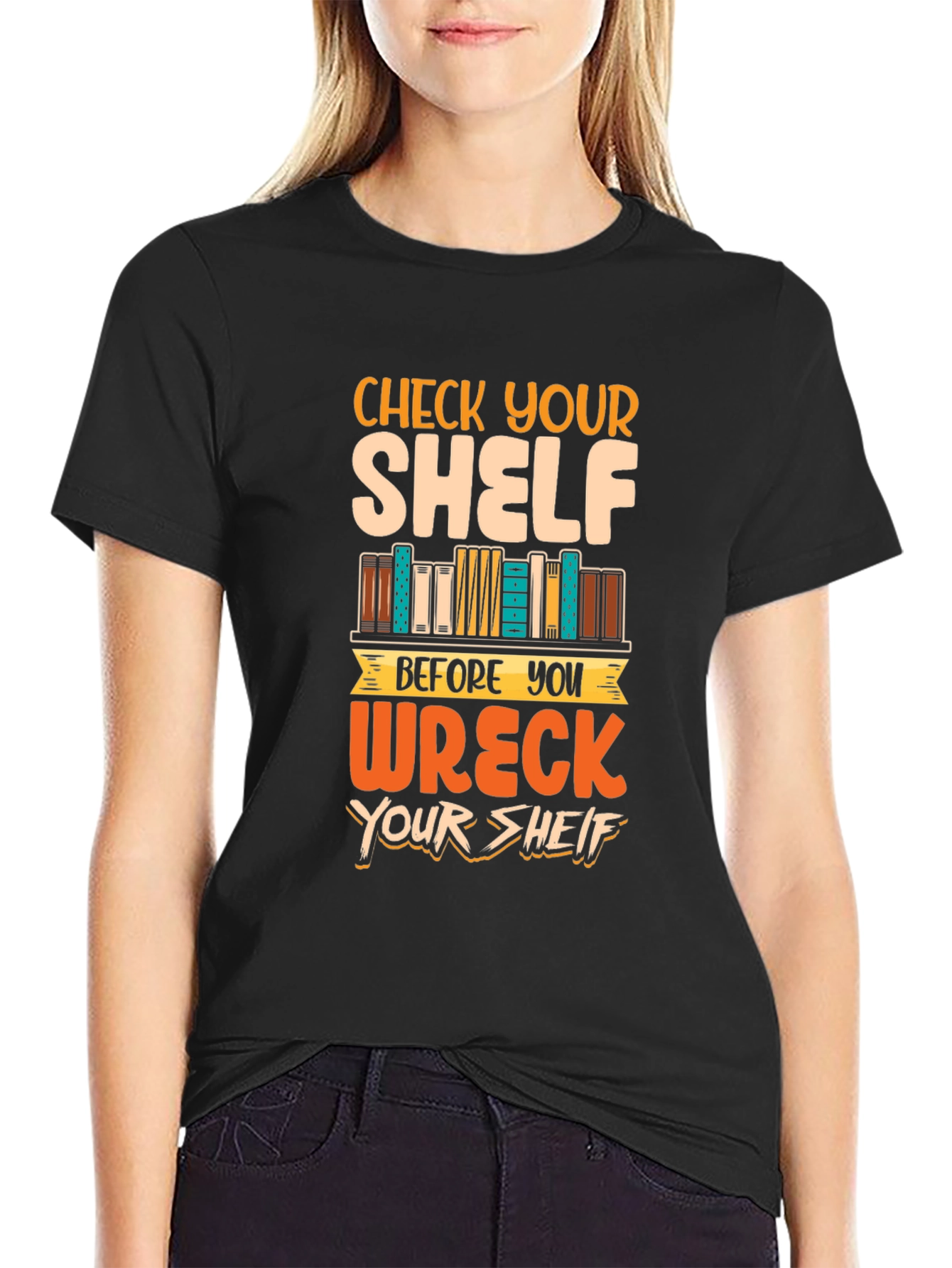 Check Your Shelf T-Shirt - Book Lover Tee