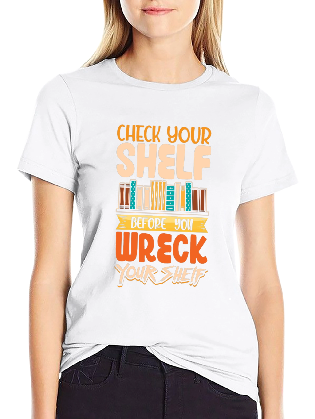 Check Your Shelf T-Shirt - Book Lover Tee