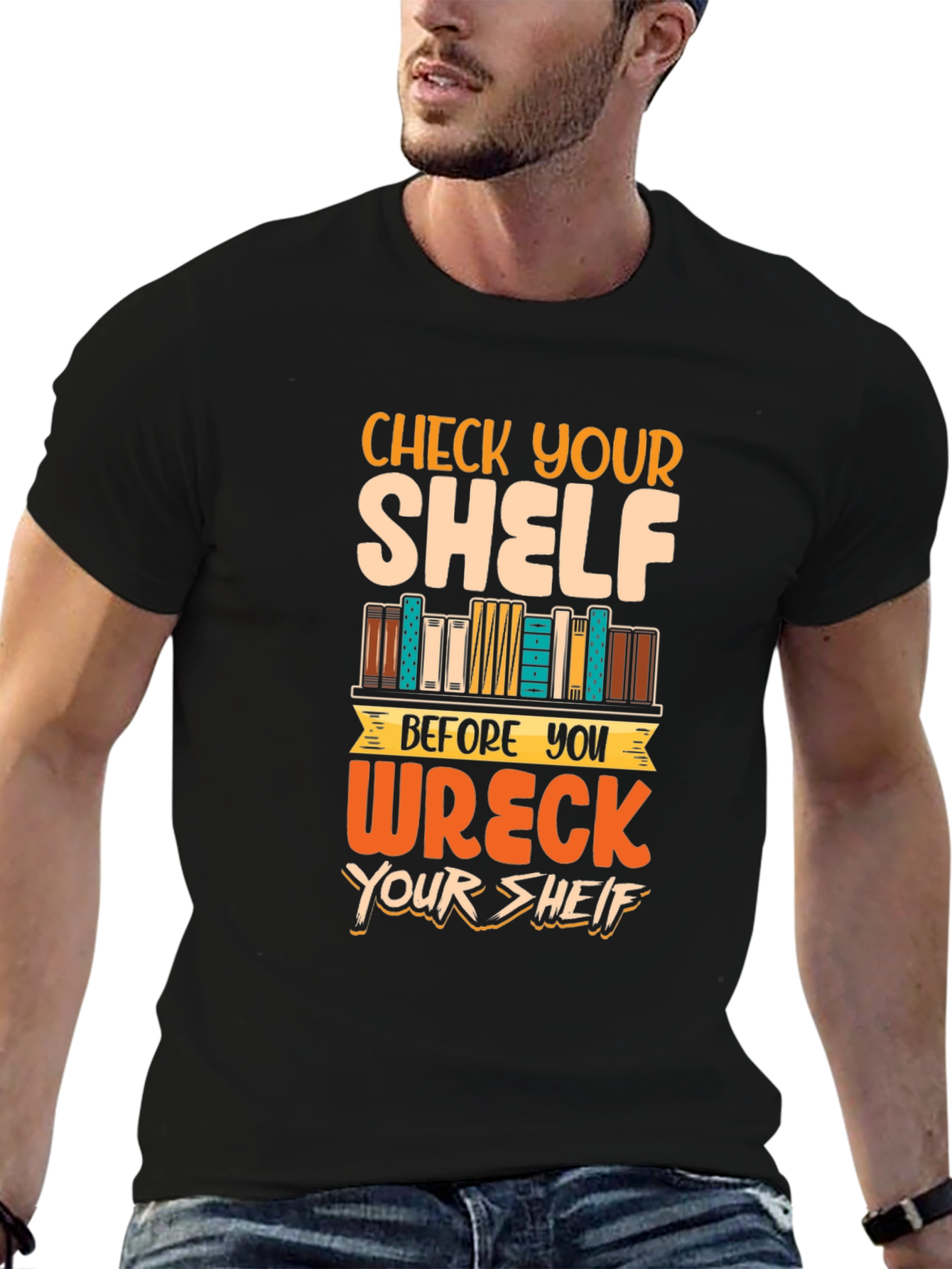 Check Your Shelf T-Shirt - Book Lover Tee
