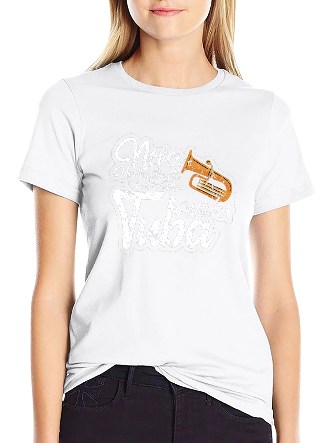 Never Underestimate An Old Man With A Tuba T-Shirt