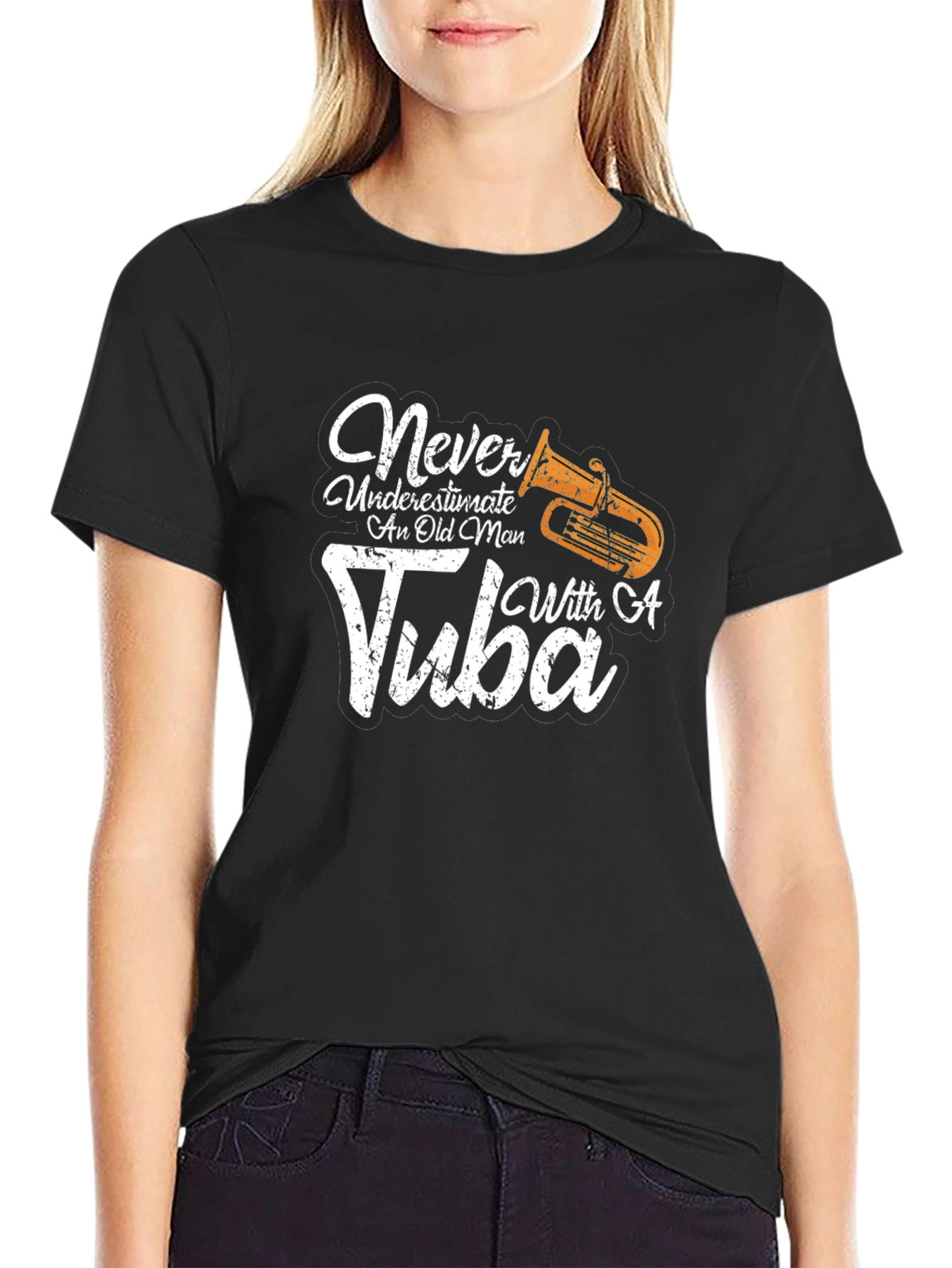 Never Underestimate An Old Man With A Tuba T-Shirt