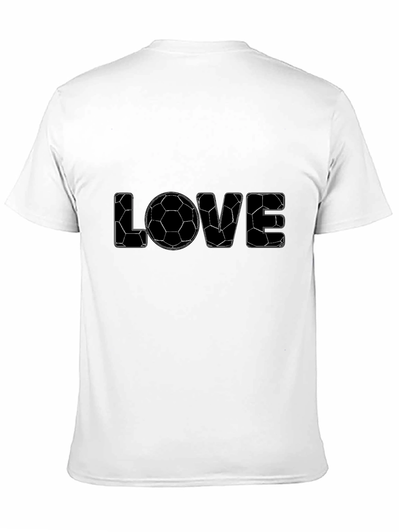 Soccer LOVE Graphic Tee - Black Casual T-Shirt