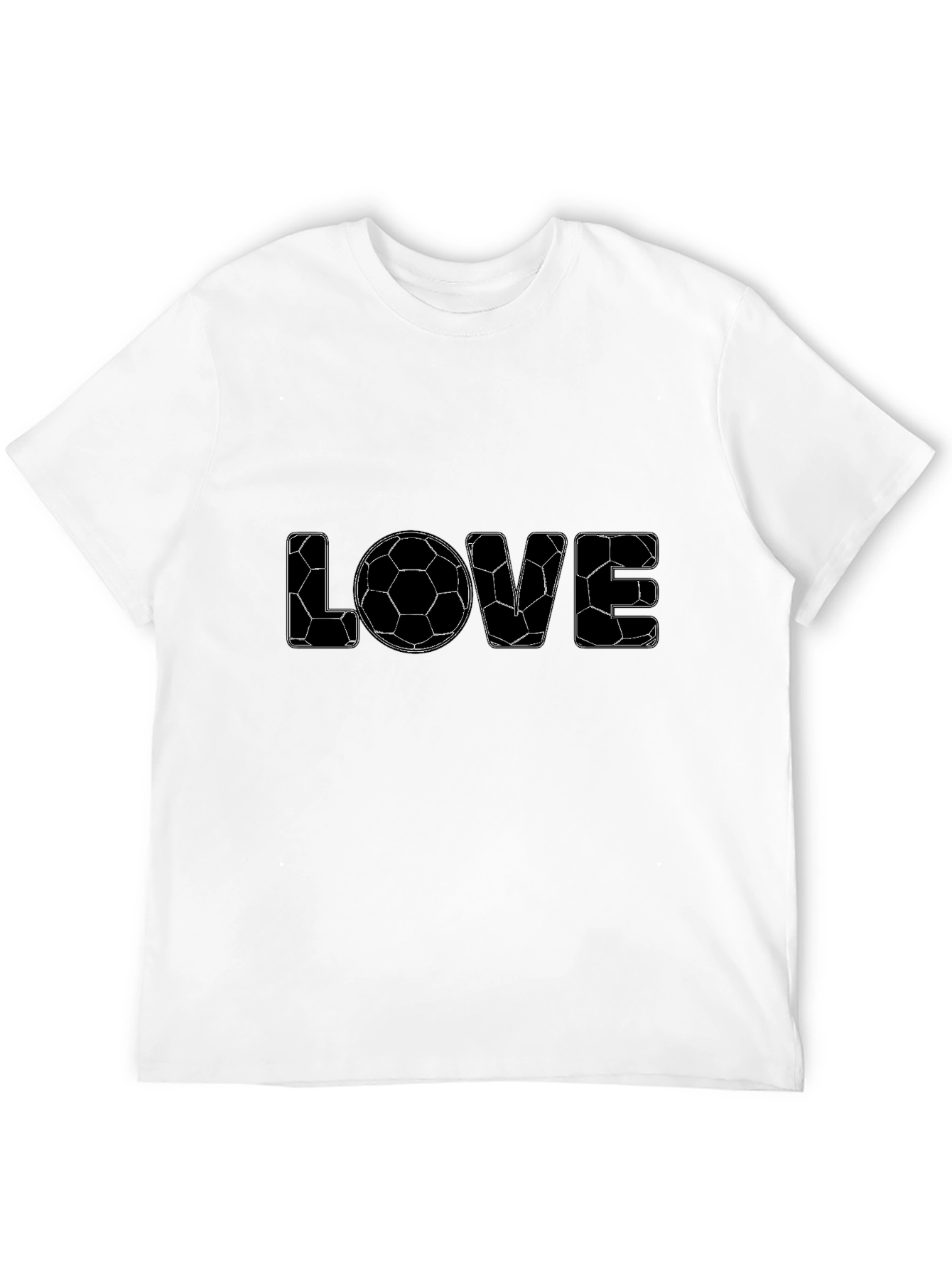 Soccer LOVE Graphic Tee - Black Casual T-Shirt