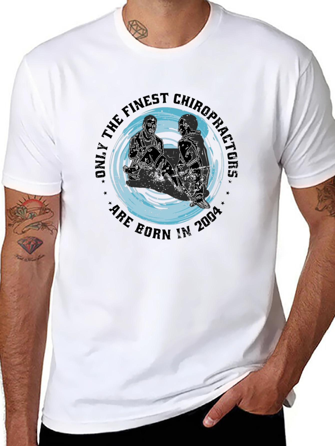 Finest Chiropractors Born in 2004 Black T-Shirt
