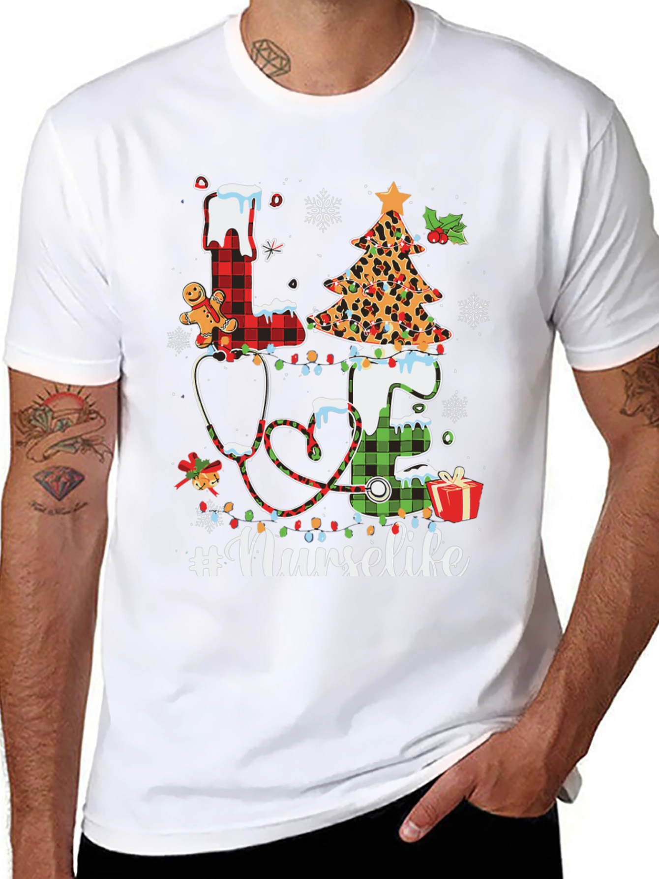 Nurse Life Christmas Graphic Tee