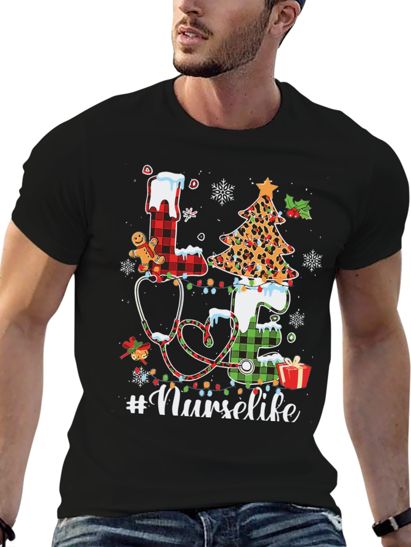 Nurse Life Christmas Graphic Tee