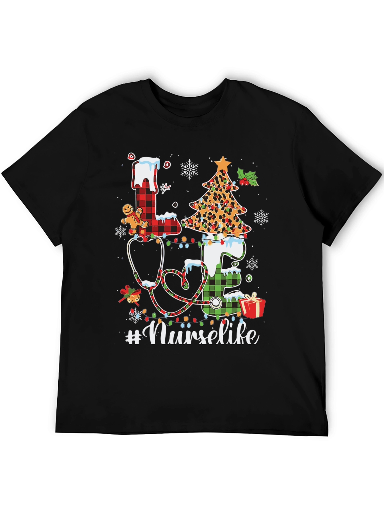 Nurse Life Christmas Graphic Tee
