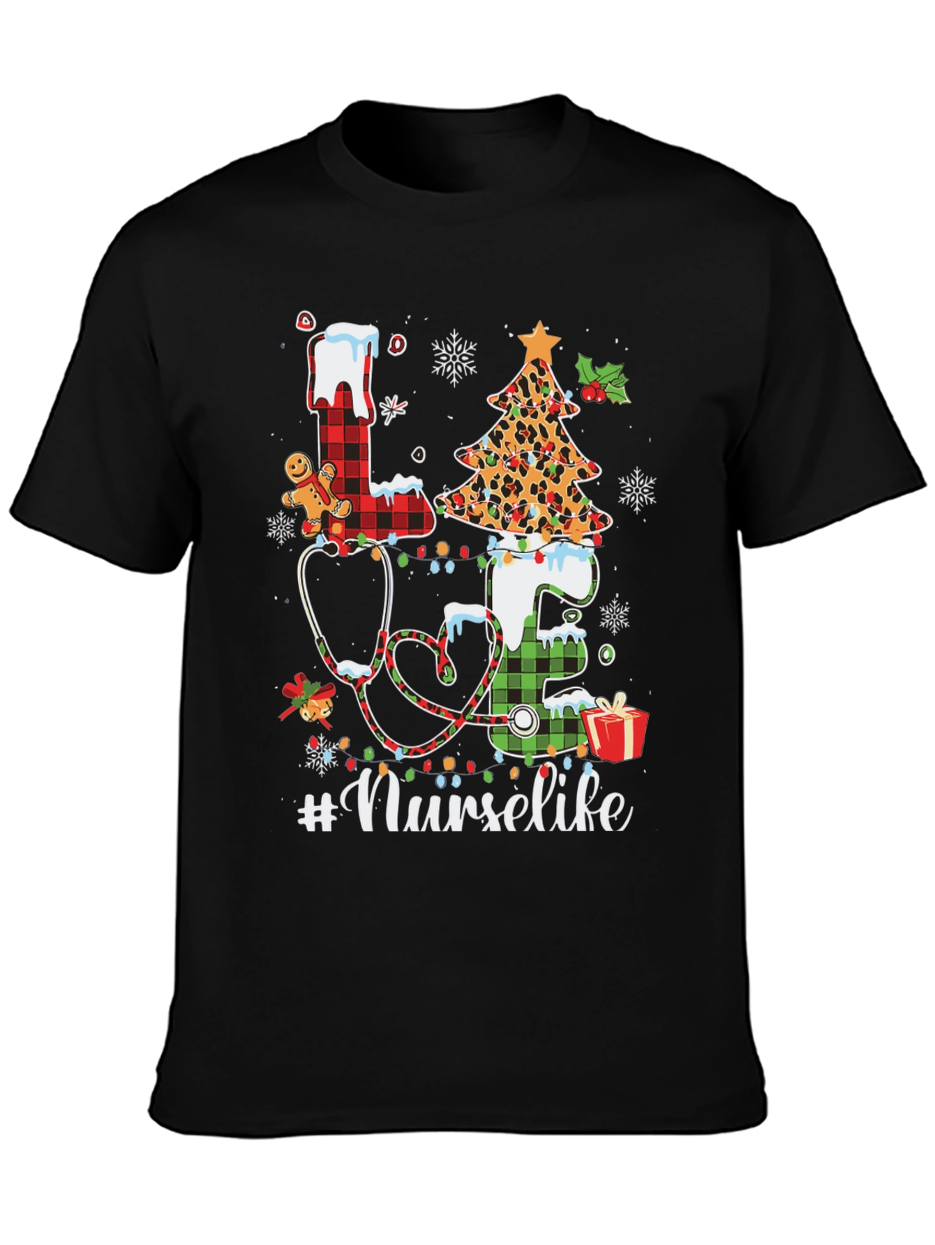 Nurse Life Christmas Graphic Tee