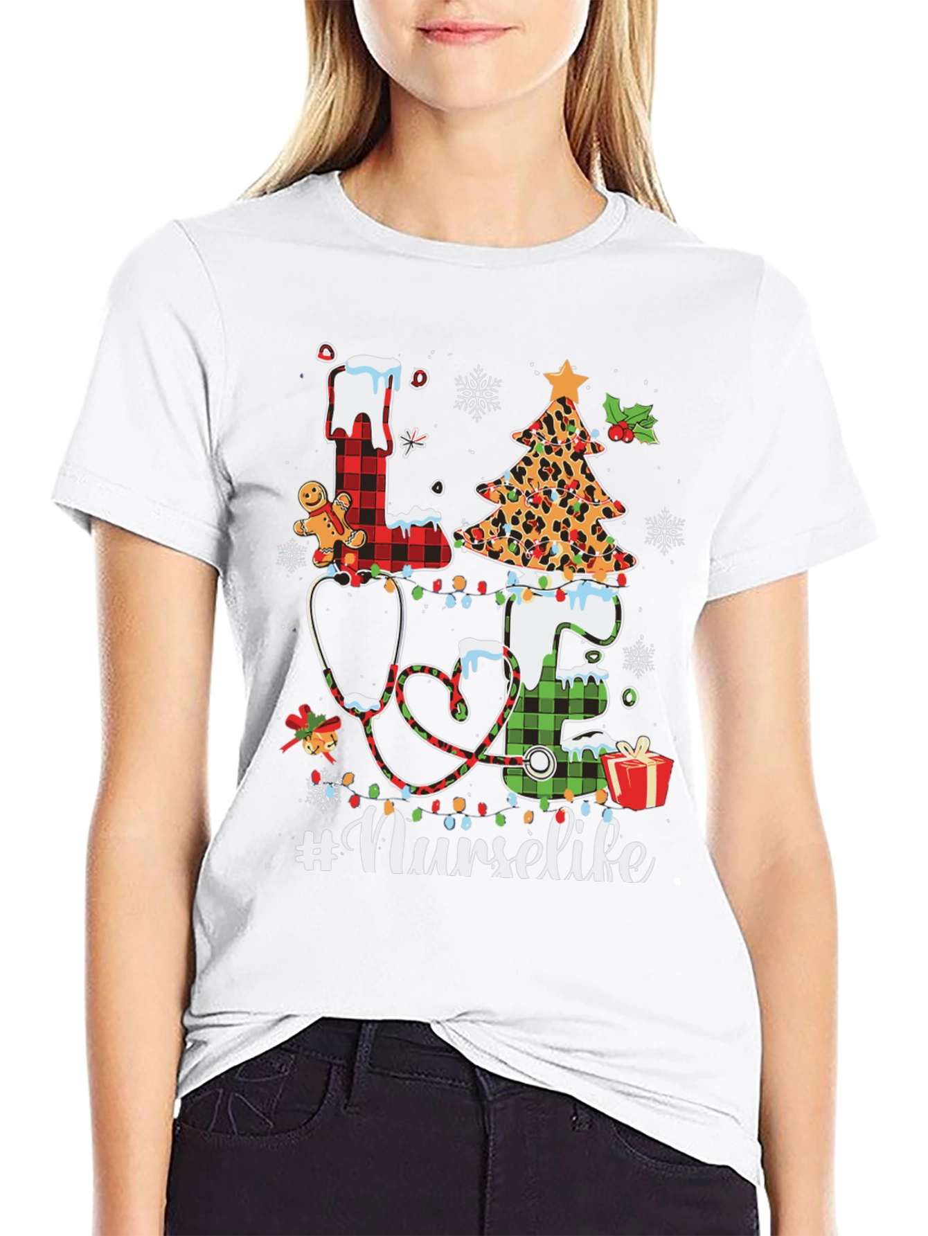 Nurse Life Christmas Graphic Tee