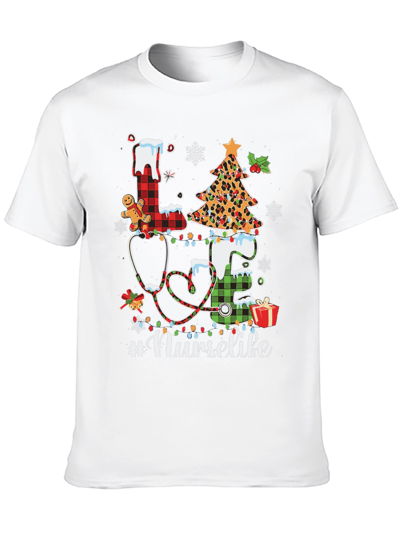 Nurse Life Christmas Graphic Tee