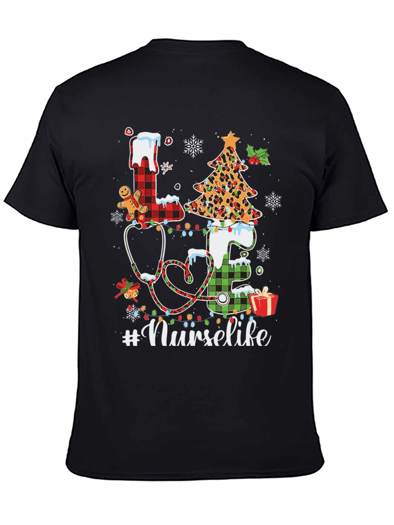 Nurse Life Christmas Graphic Tee