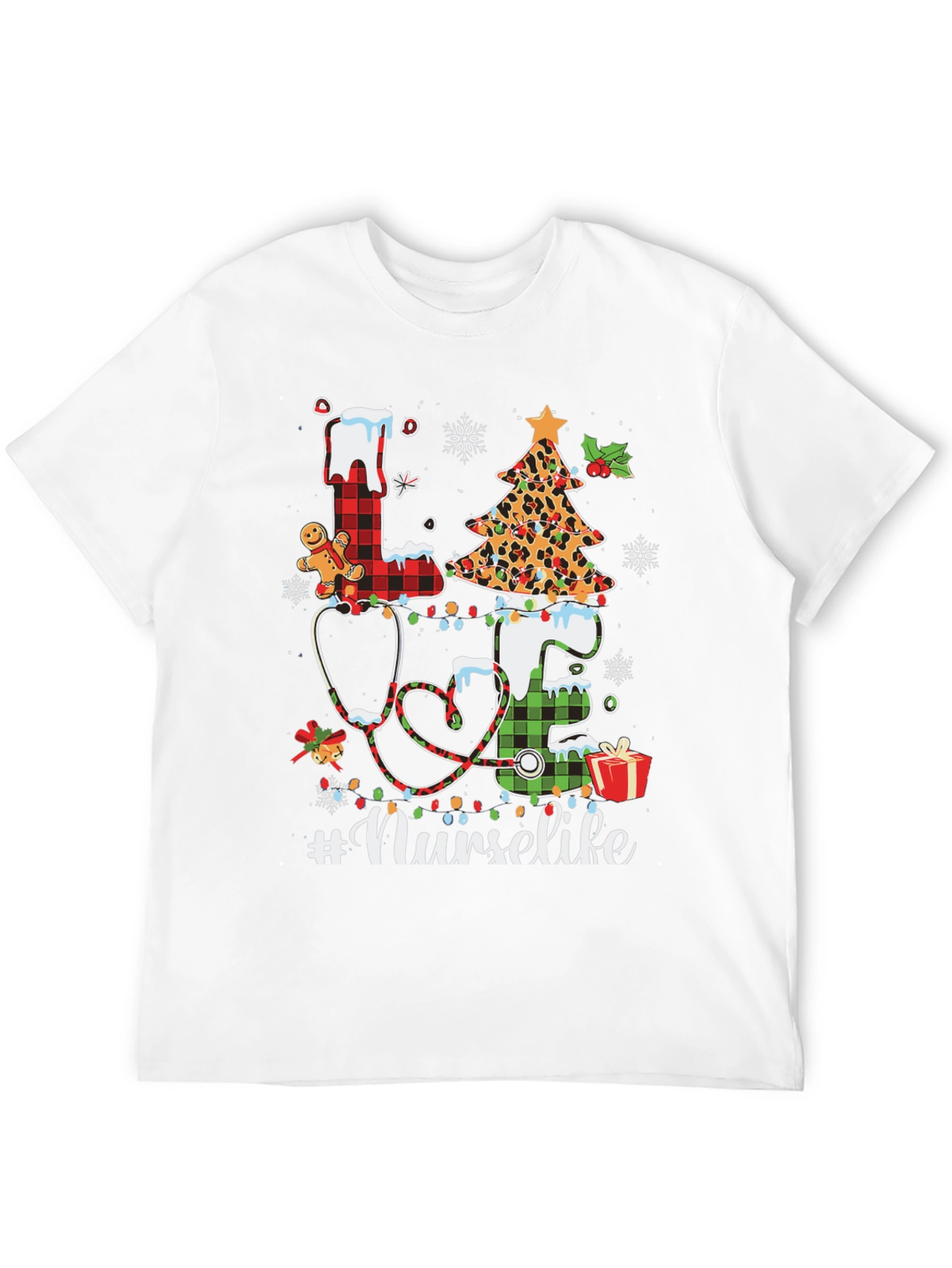 Nurse Life Christmas Graphic Tee