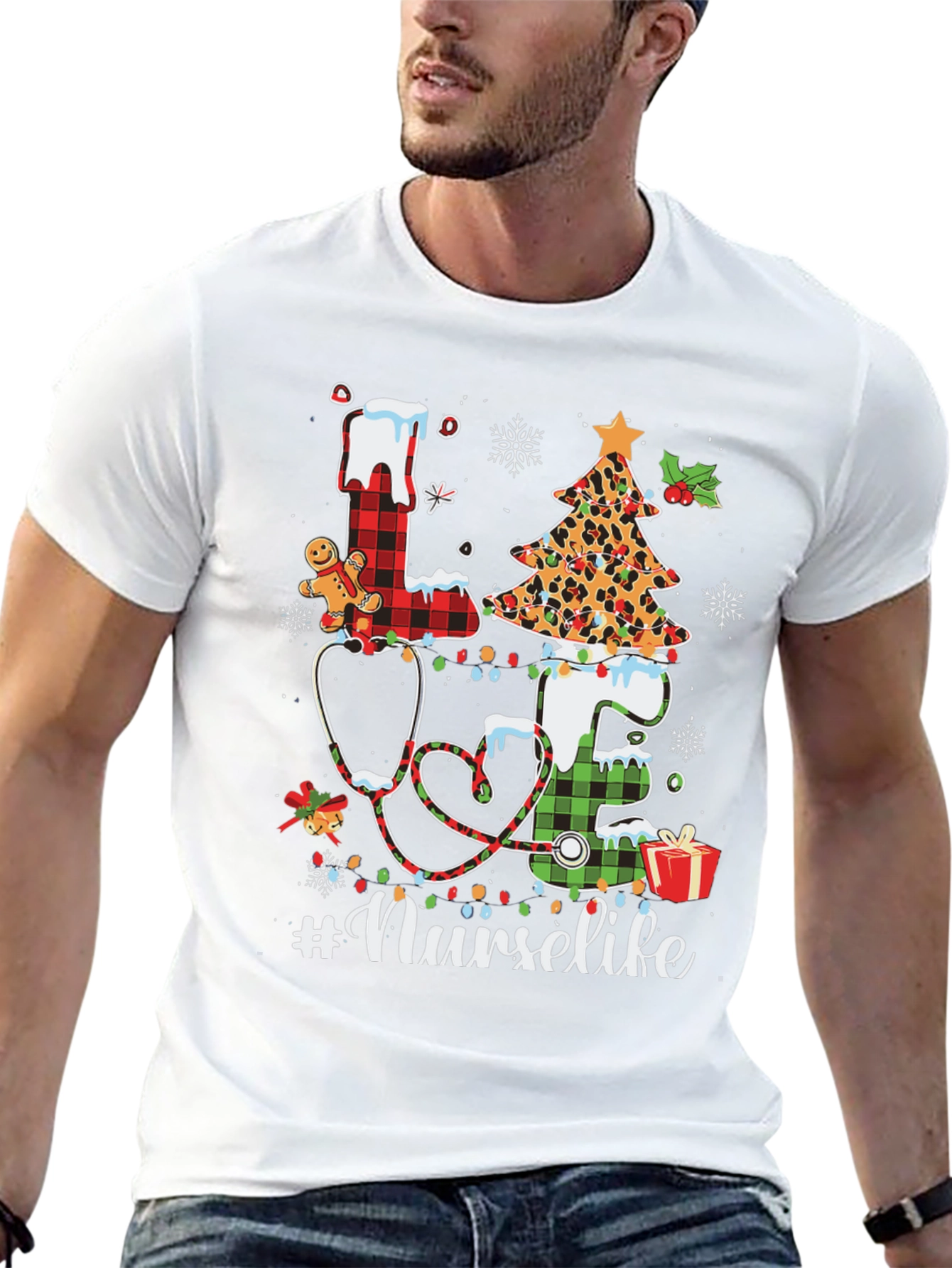 Nurse Life Christmas Graphic Tee