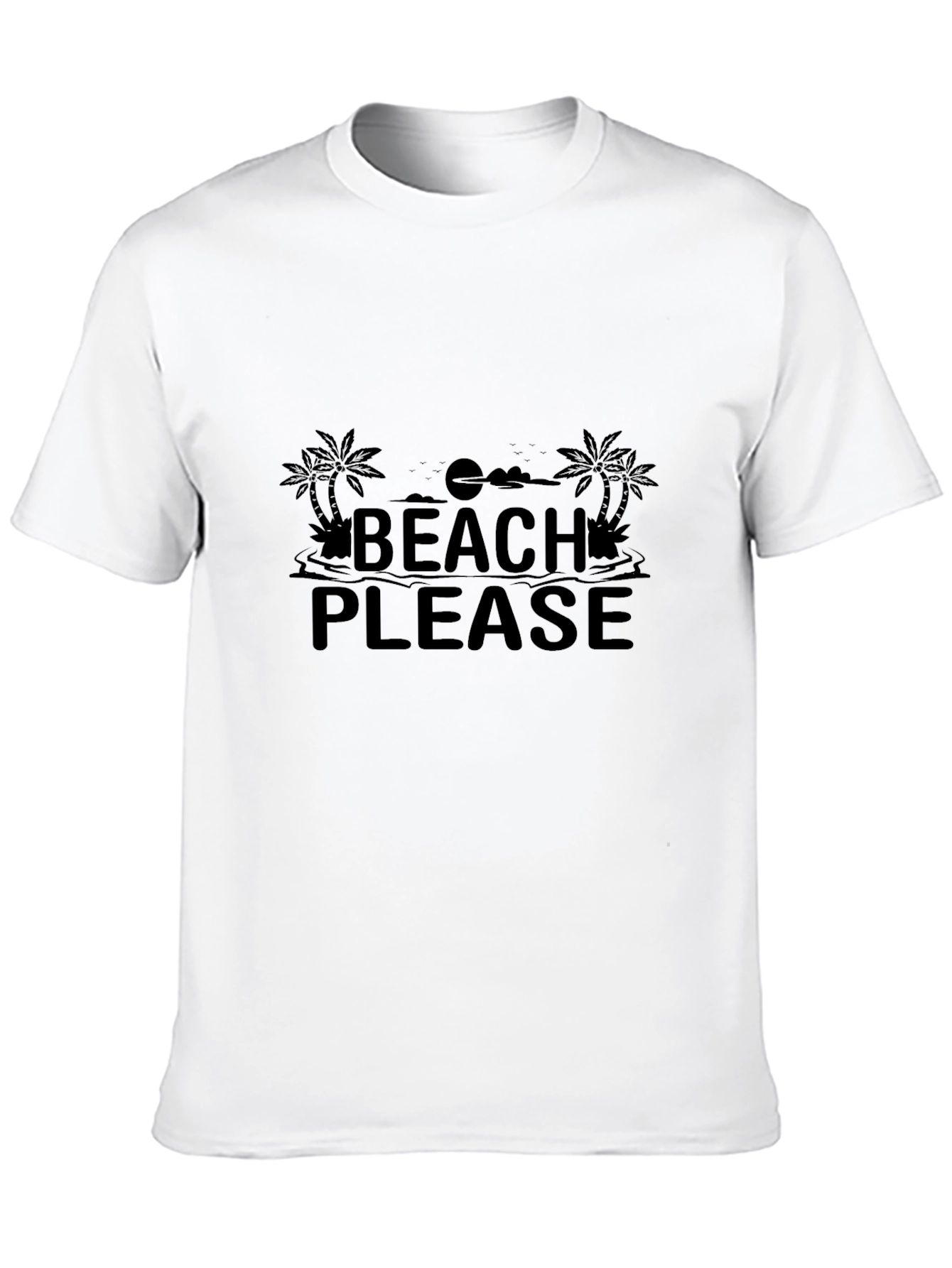 Beach Please Graphic Tee - Black Unisex T-Shirt