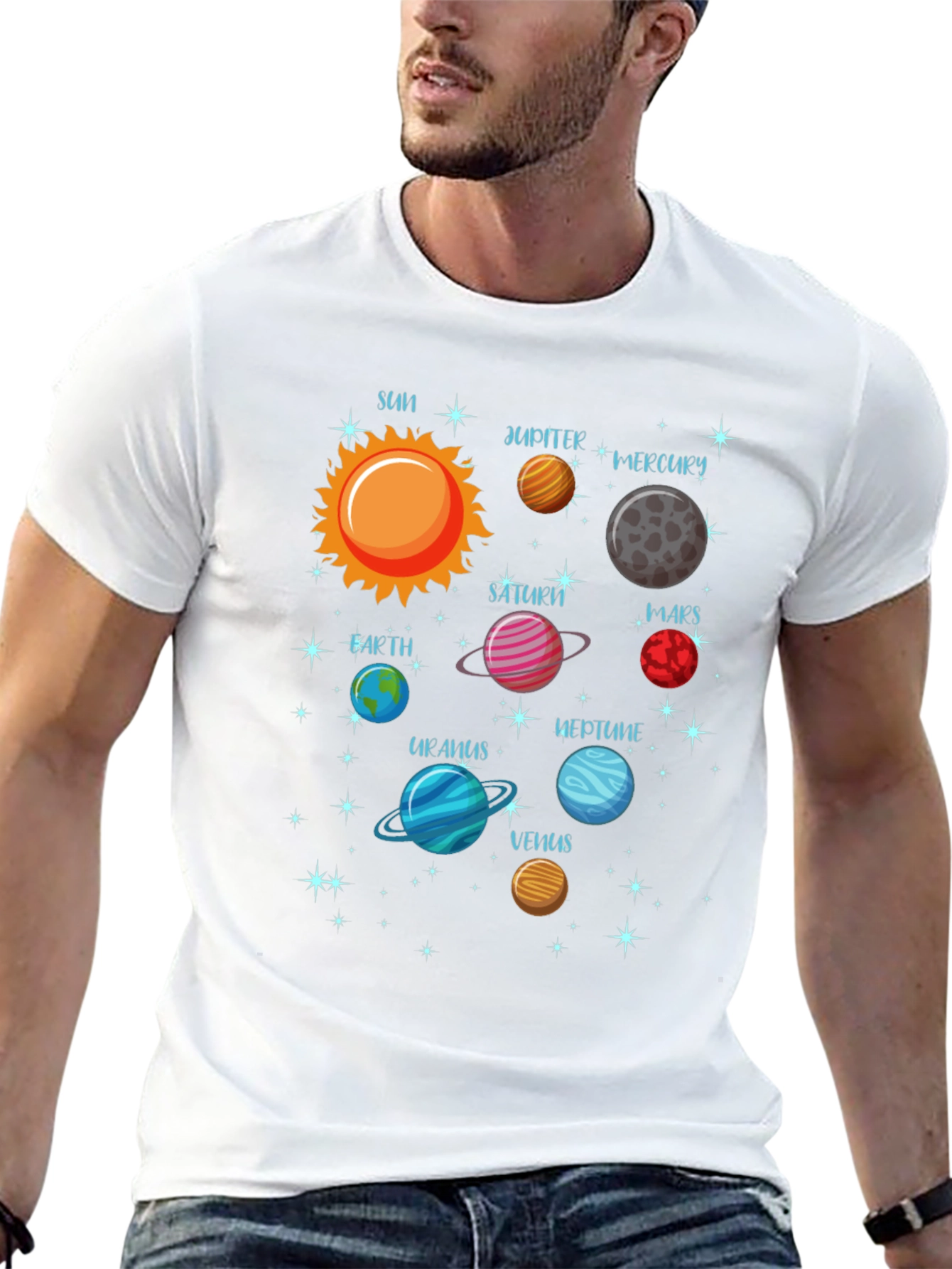 Planets Solar System Graphic T-Shirt