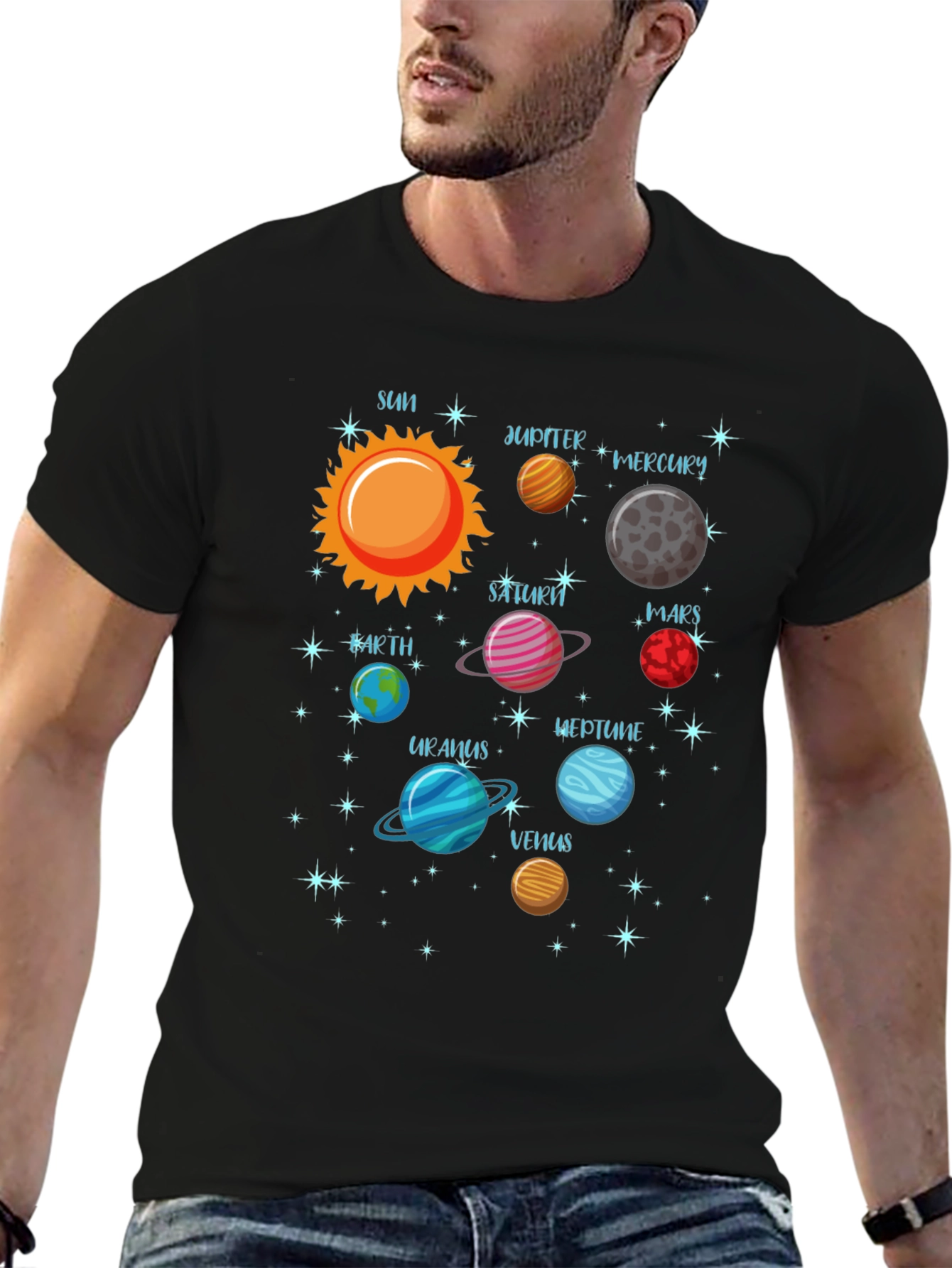 Planets Solar System Graphic T-Shirt