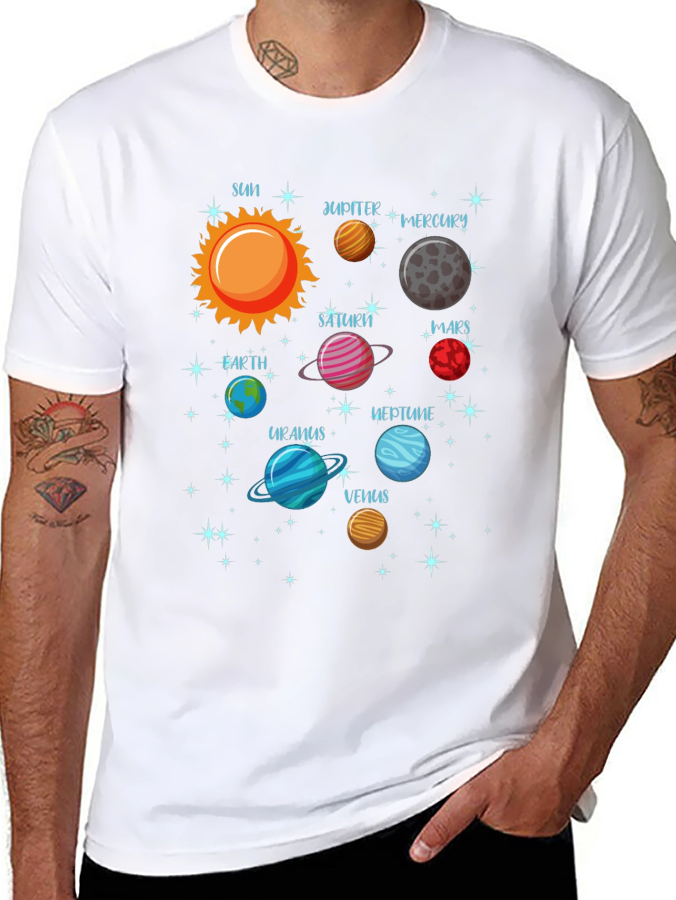 Planets Solar System Graphic T-Shirt