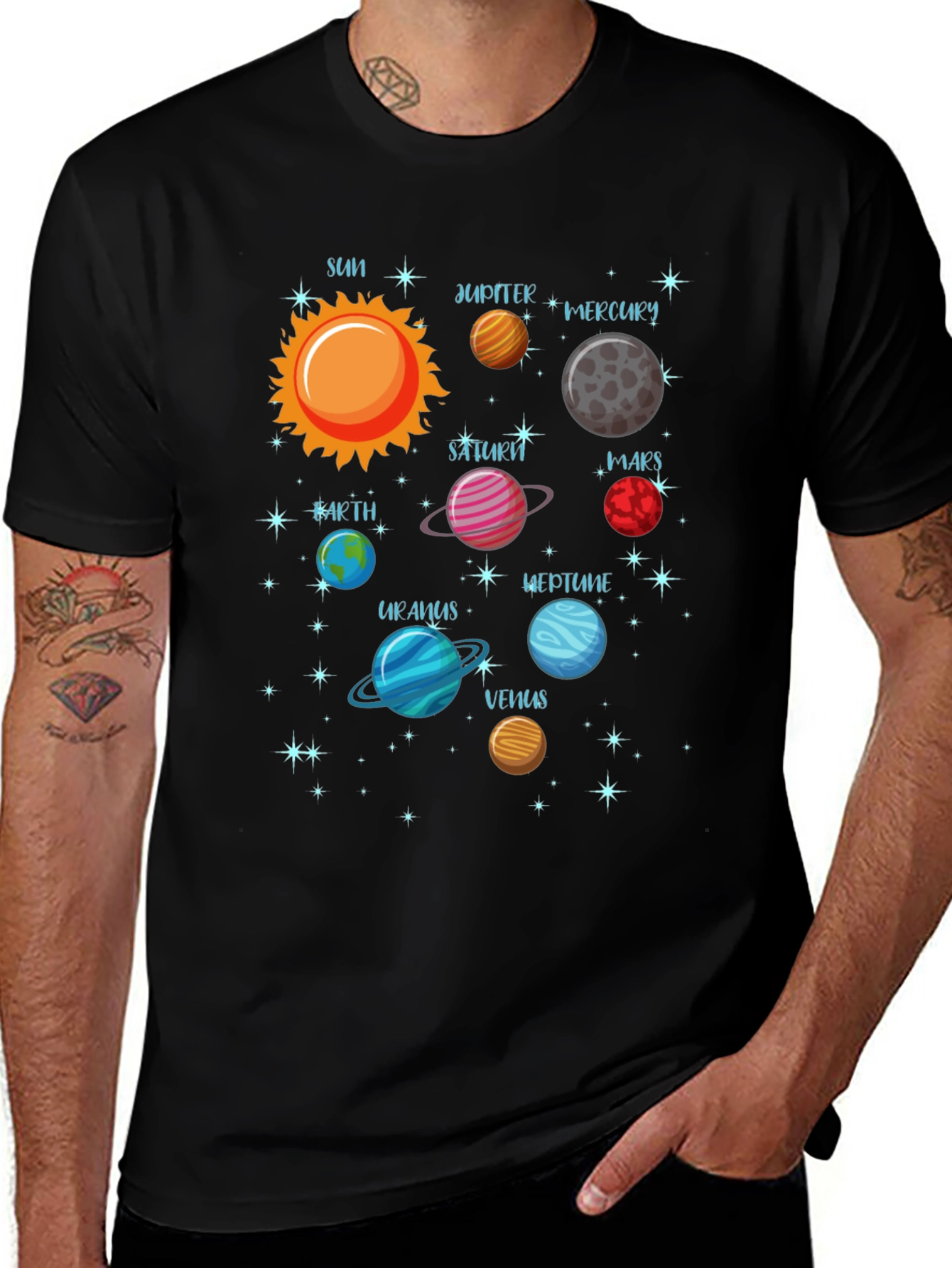 Planets Solar System Graphic T-Shirt