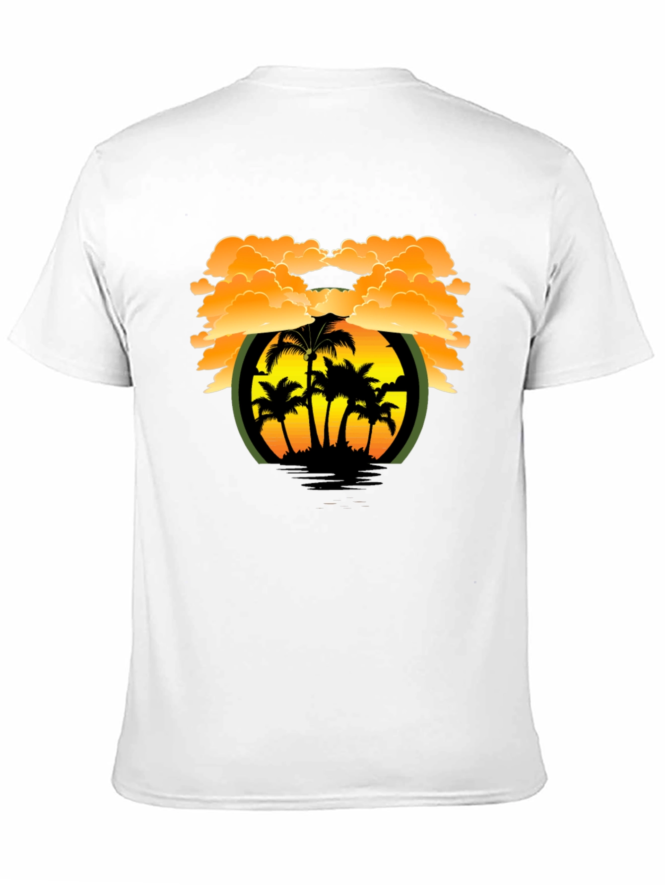 Tropical Sunset Graphic Tee - Black