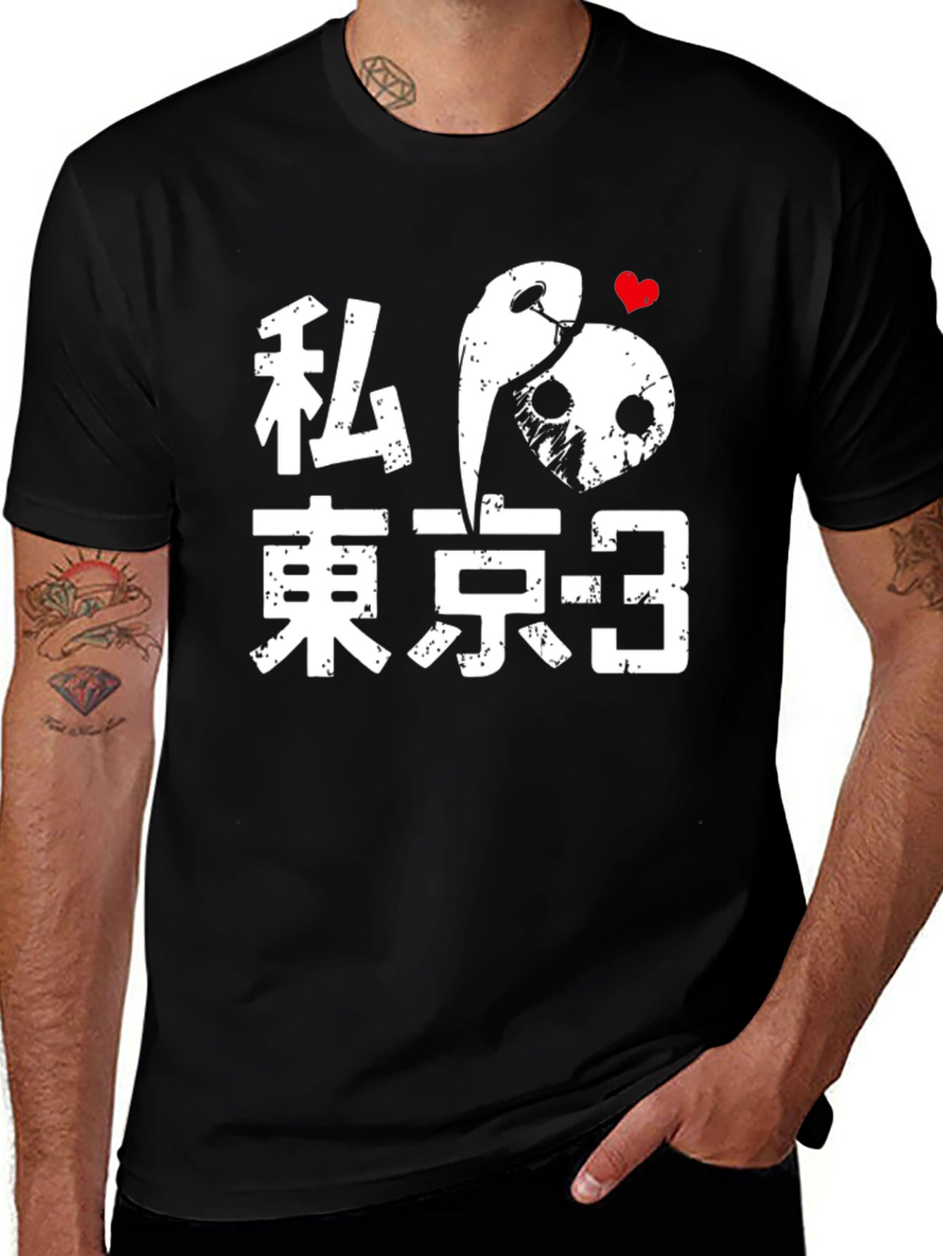 Tokyo-3 Anime Graphic T-Shirt - Soft Black Cotton