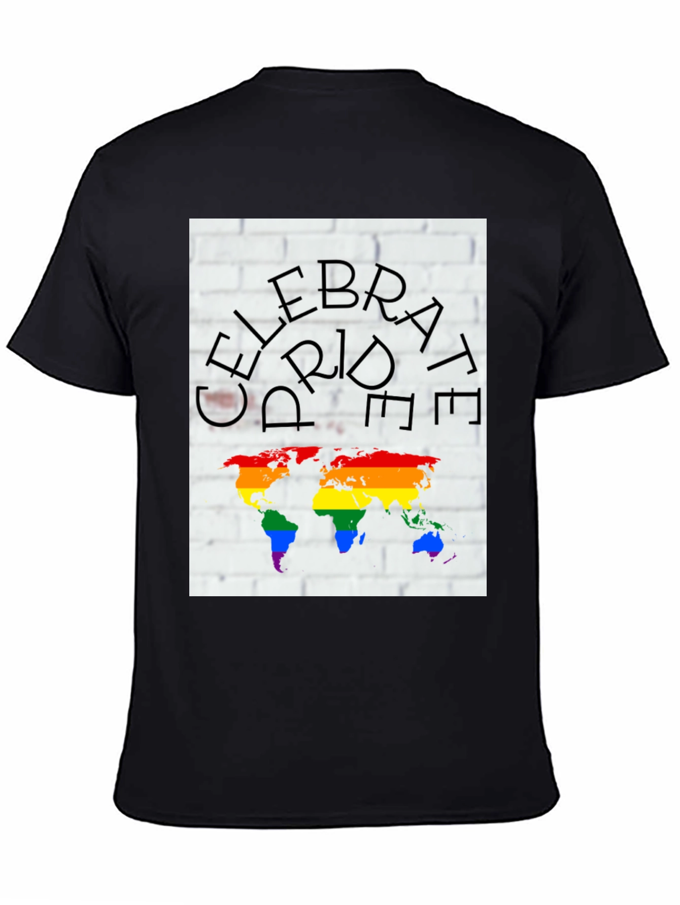 Celebrate Pride Rainbow World Map T-Shirt