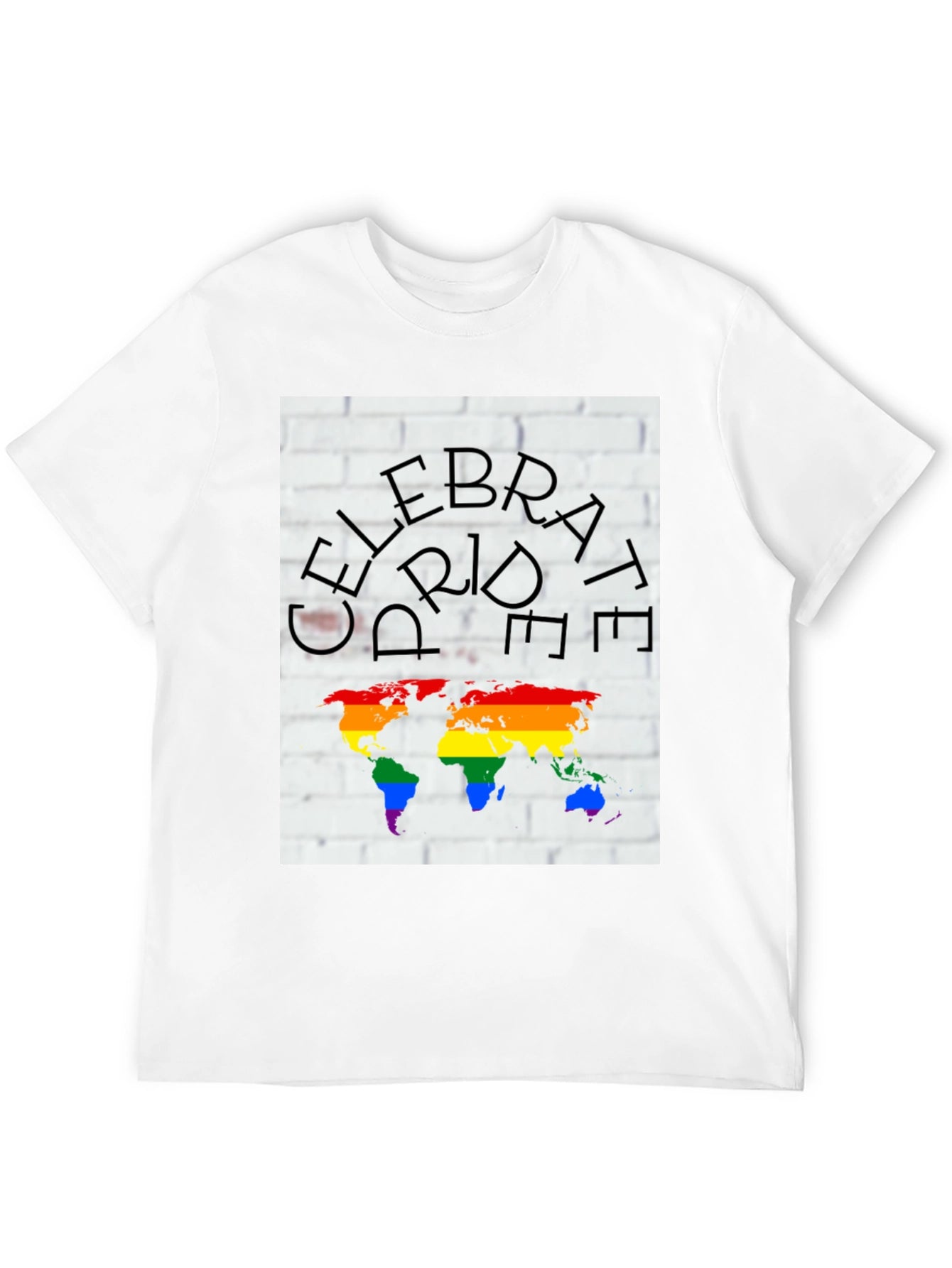 Celebrate Pride Rainbow World Map T-Shirt