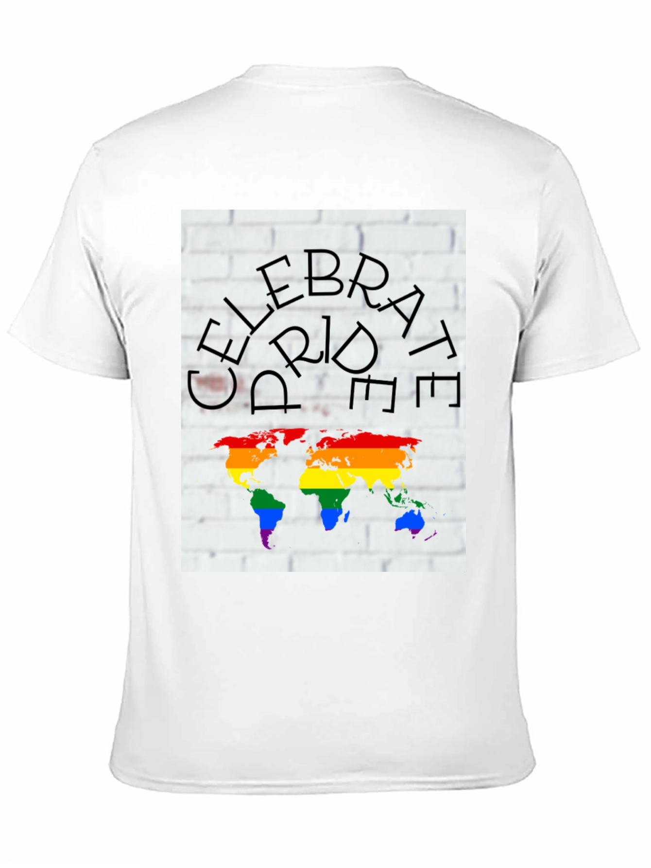 Celebrate Pride Rainbow World Map T-Shirt