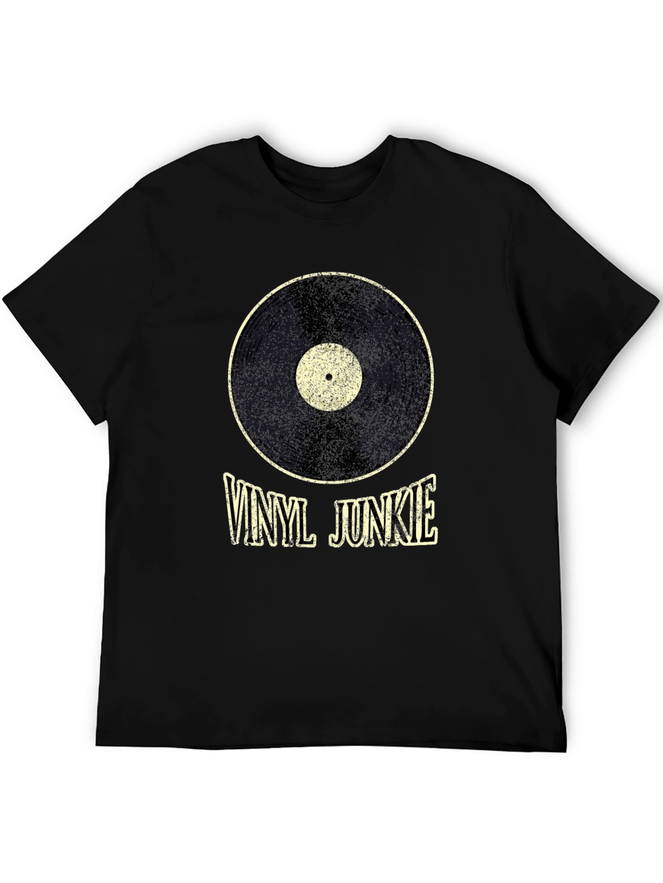 Vinyl Junkie Graphic Tee - Retro Music Lover T-Shirt