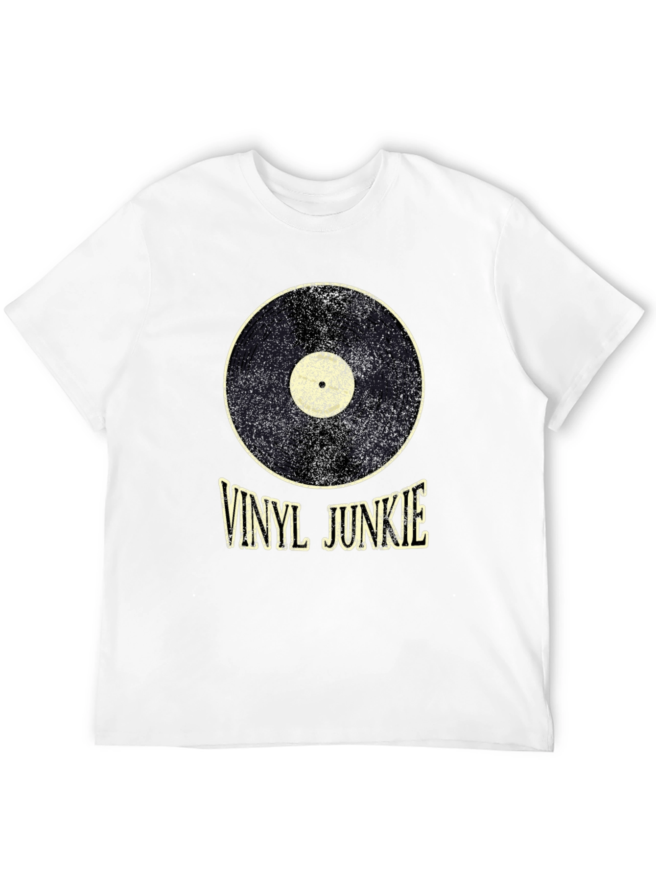 Vinyl Junkie Graphic Tee - Retro Music Lover T-Shirt