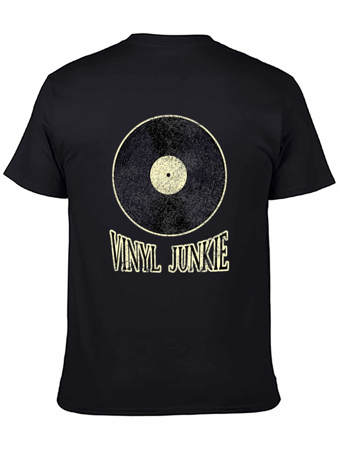 Vinyl Junkie Graphic Tee - Retro Music Lover T-Shirt