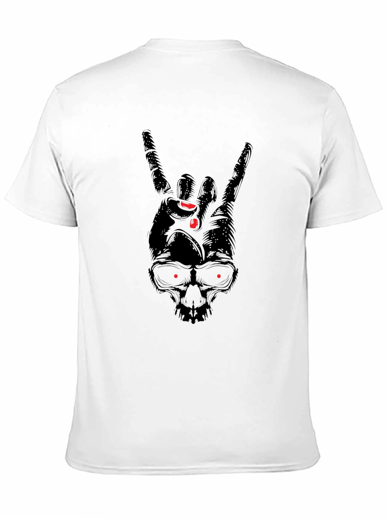 Rock On Skull T-Shirt - Black Graphic Tee