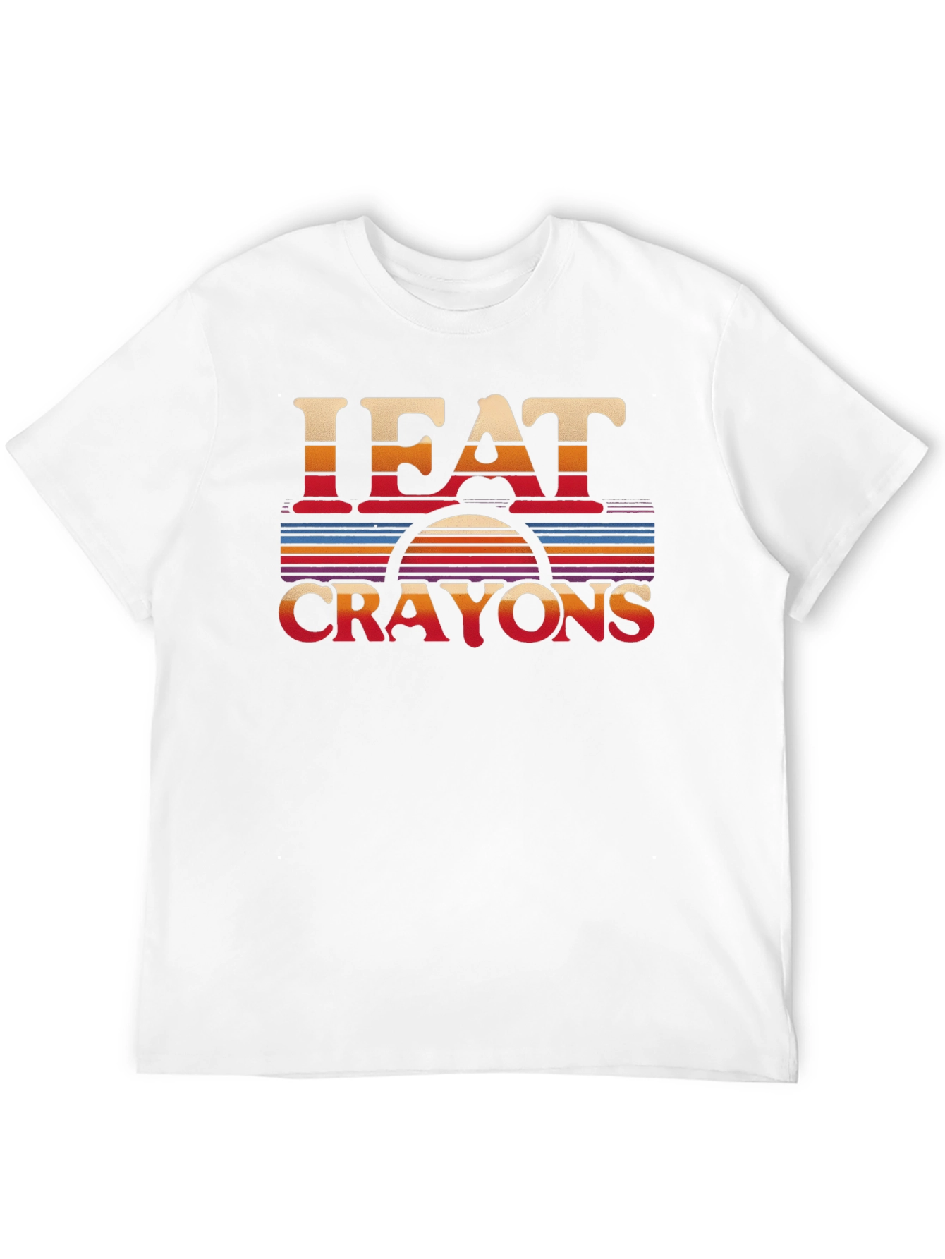 I Eat Crayons Retro Style Graphic T-Shirt