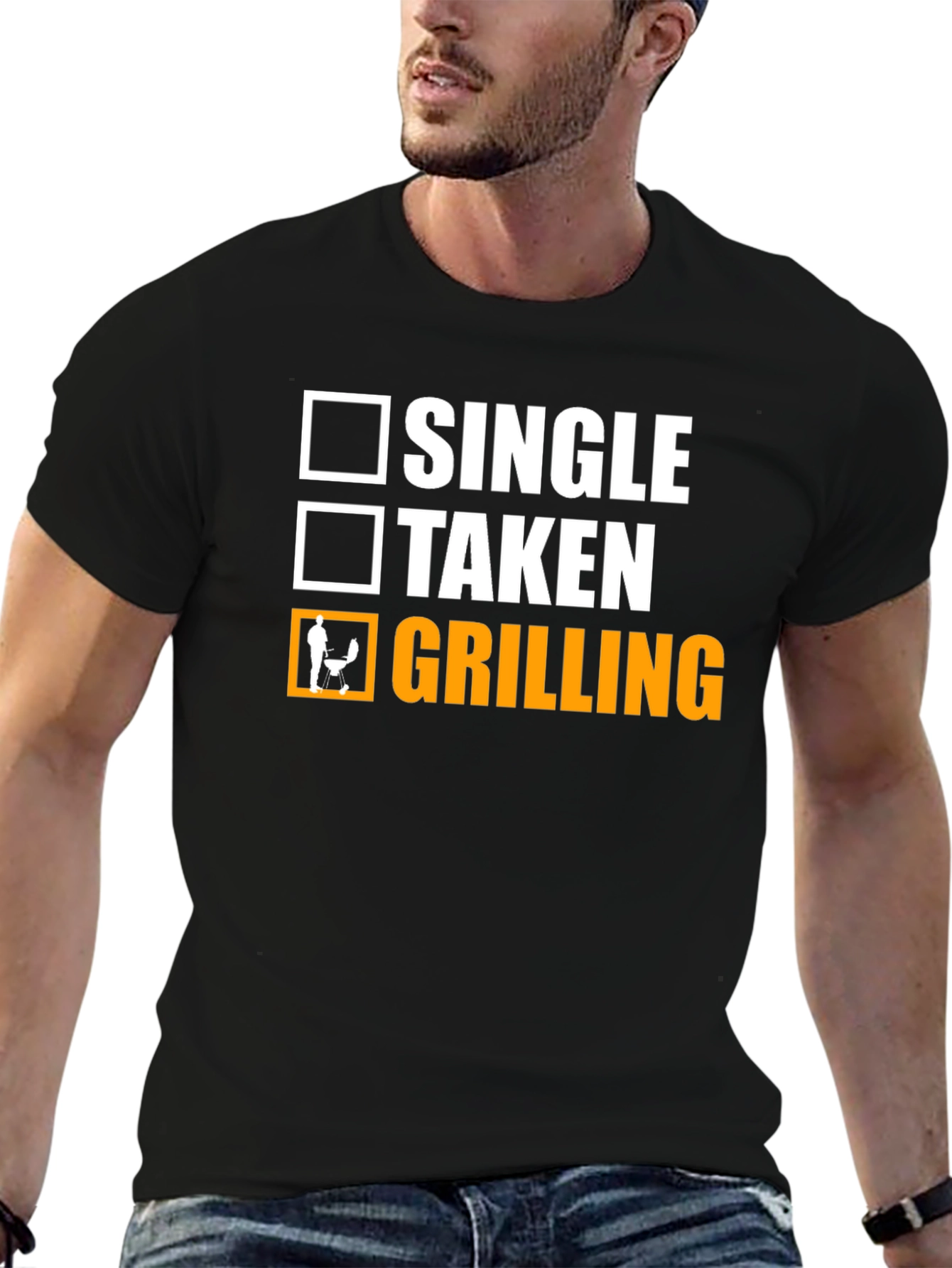 Grilling Status T-Shirt - Single Taken BBQ Funny Tee
