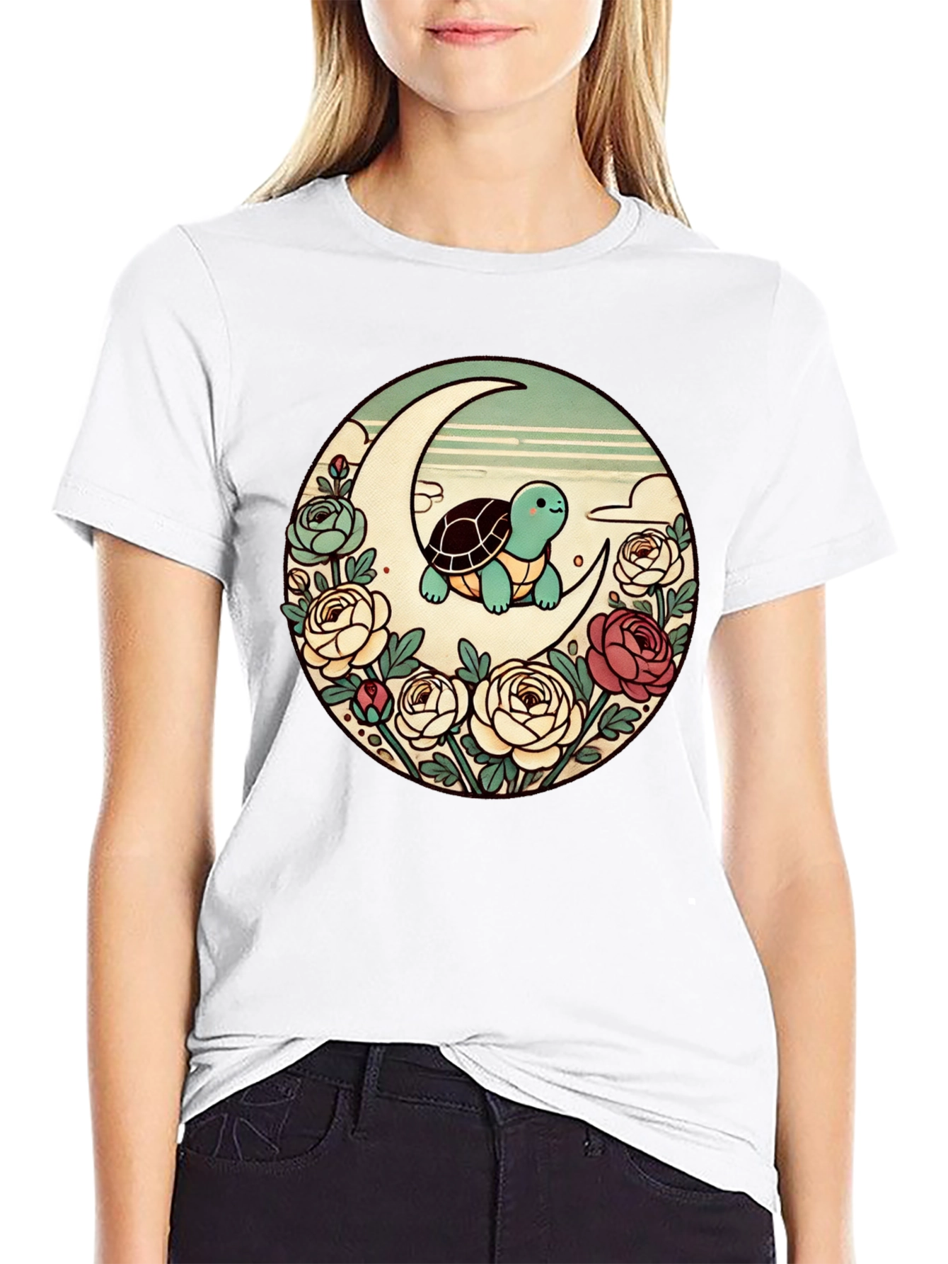 Turtle on the Moon Graphic Tee