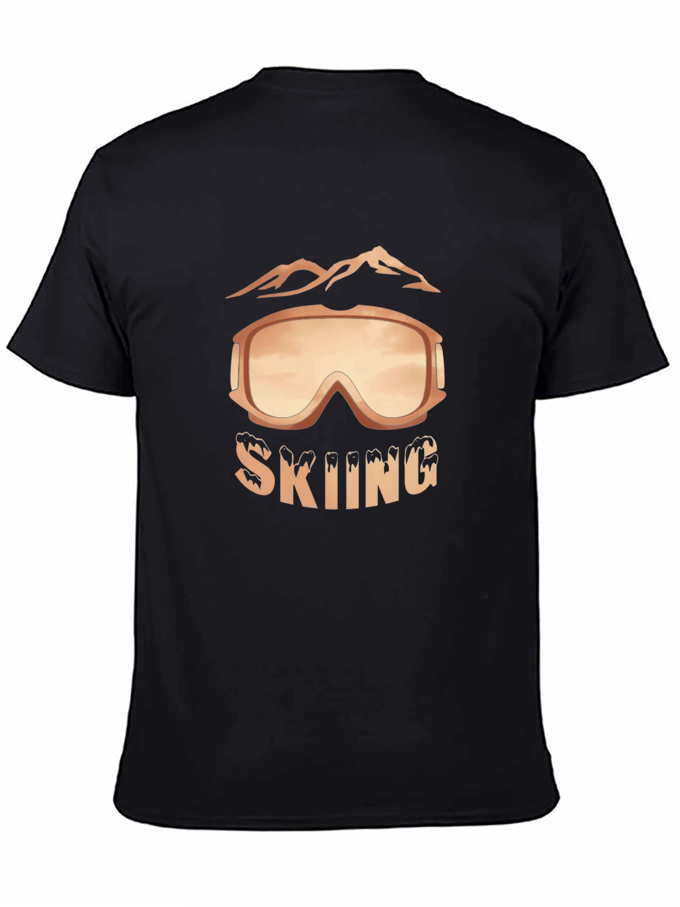 Skiing Graphic Tee - Mountain Goggles Design