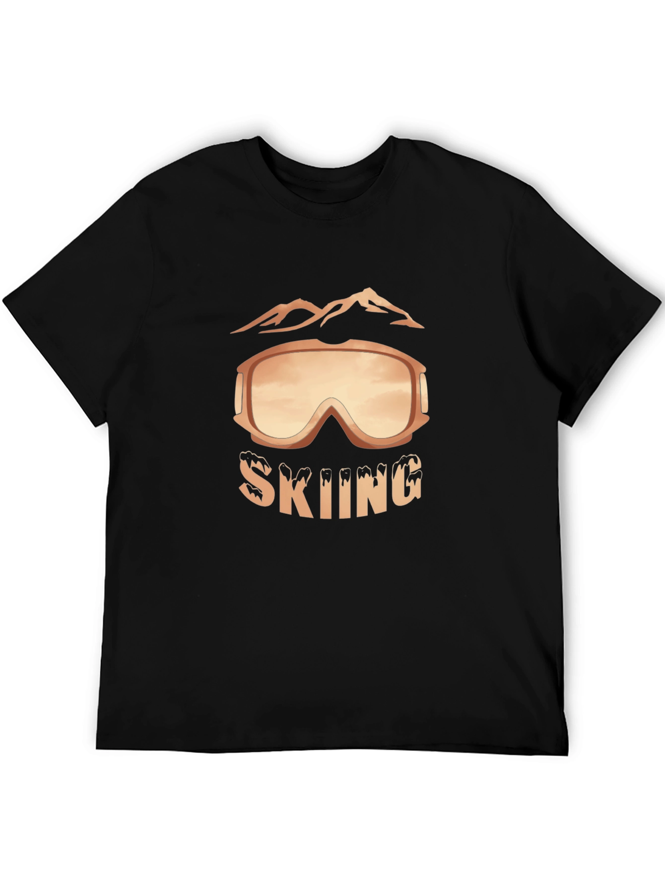 Skiing Graphic Tee - Mountain Goggles Design