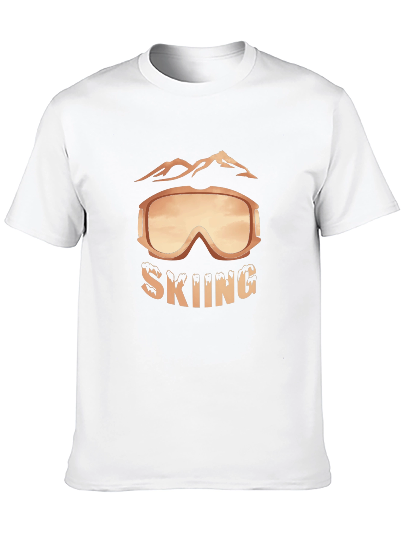 Skiing Graphic Tee - Mountain Goggles Design