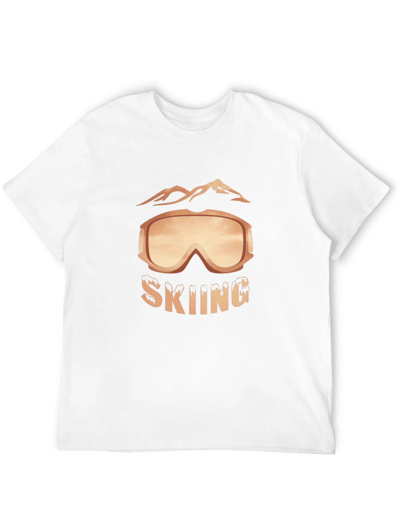 Skiing Graphic Tee - Mountain Goggles Design